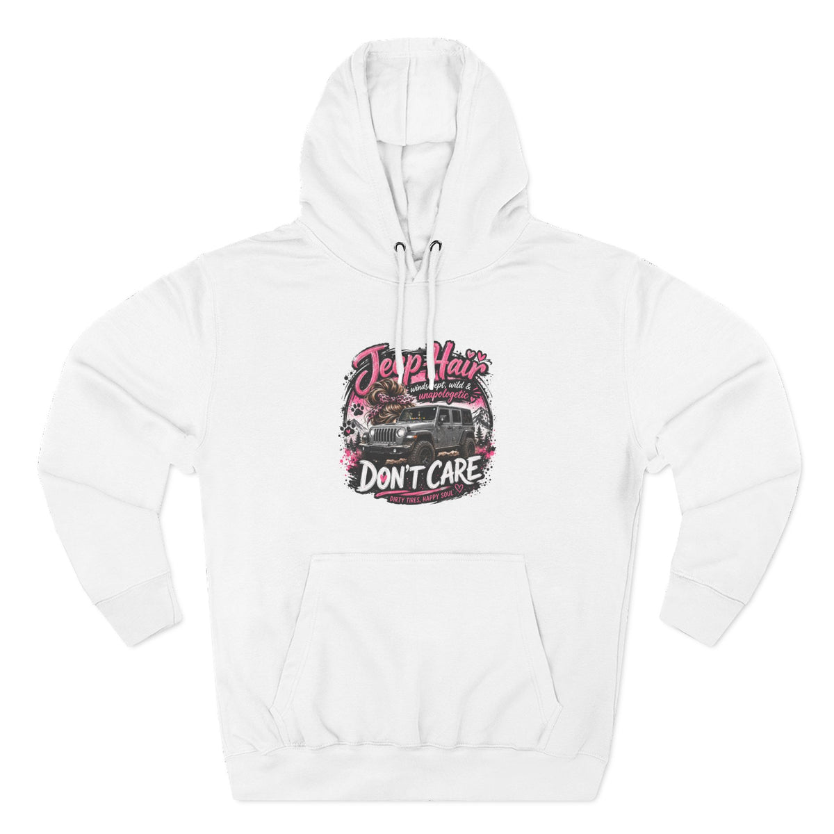 Jeep Hair Don't Care Three-Panel Fleece Hoodie