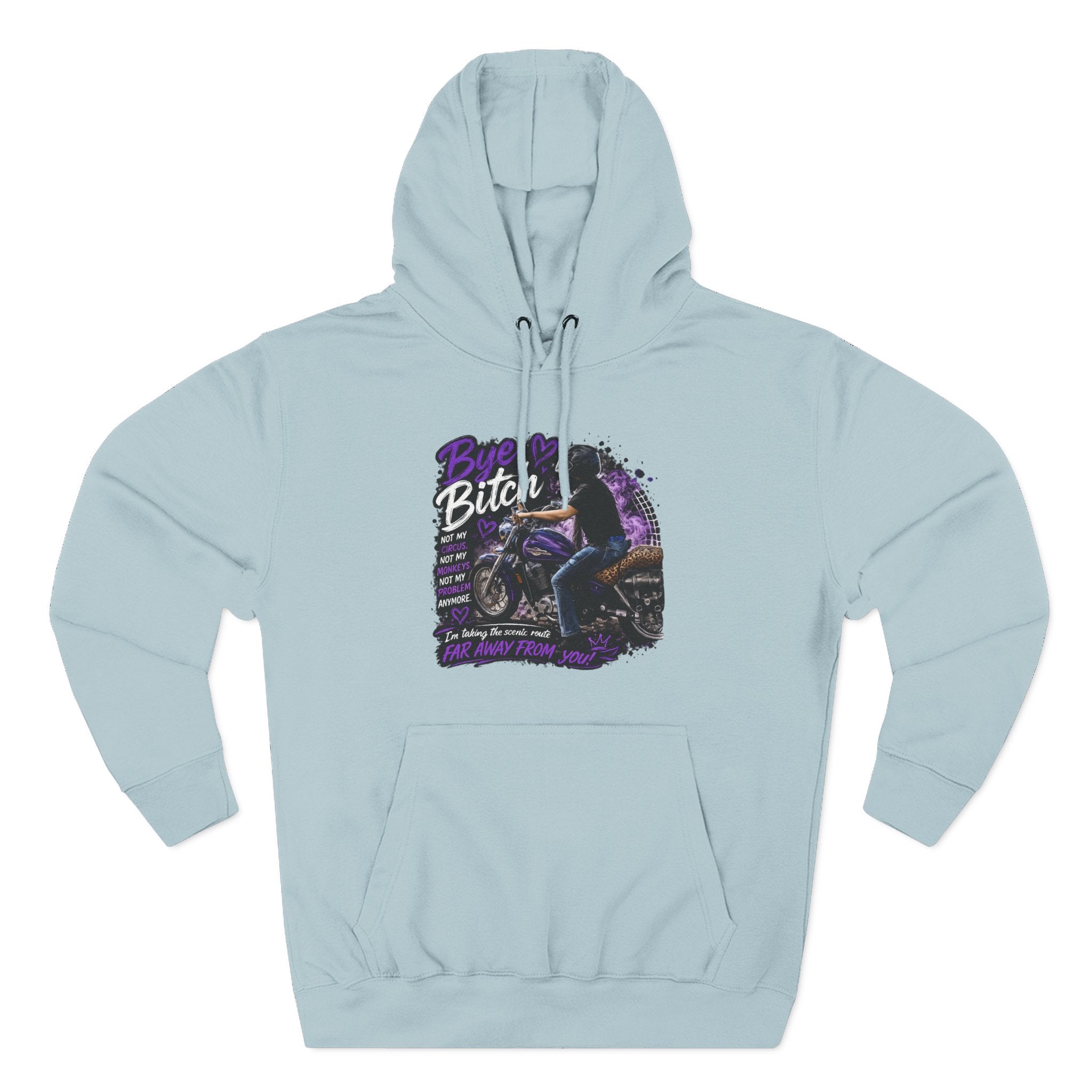 "Bitch" Retro Motorcycle Pullover — Biker Babe Graphic Hoodie