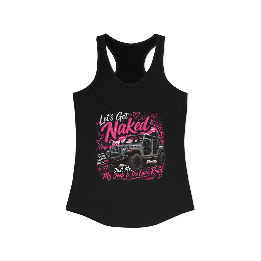 Let's Get Naked Jeep Women's Ideal Racerback Tank