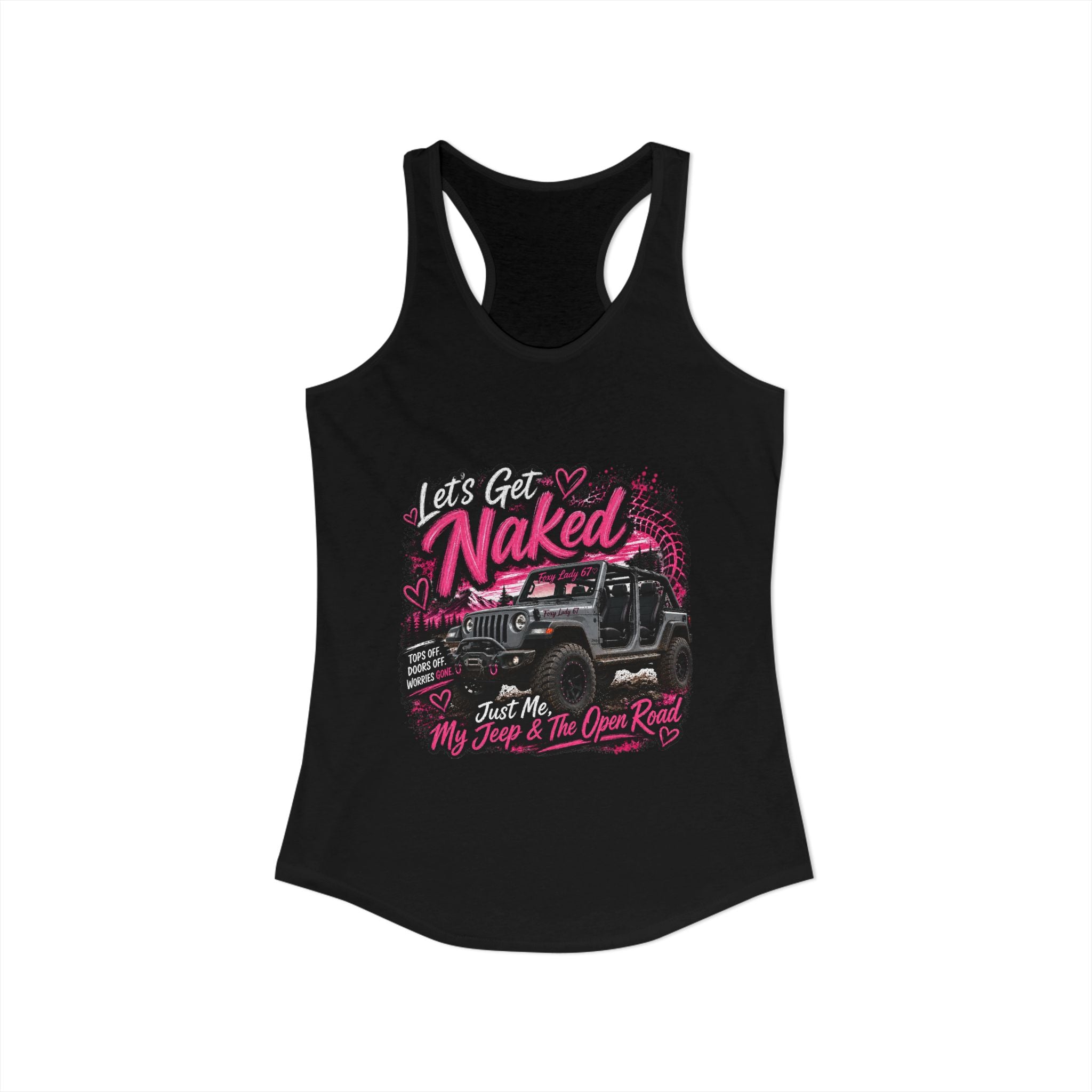 Let's Get Naked Jeep Women's Ideal Racerback Tank