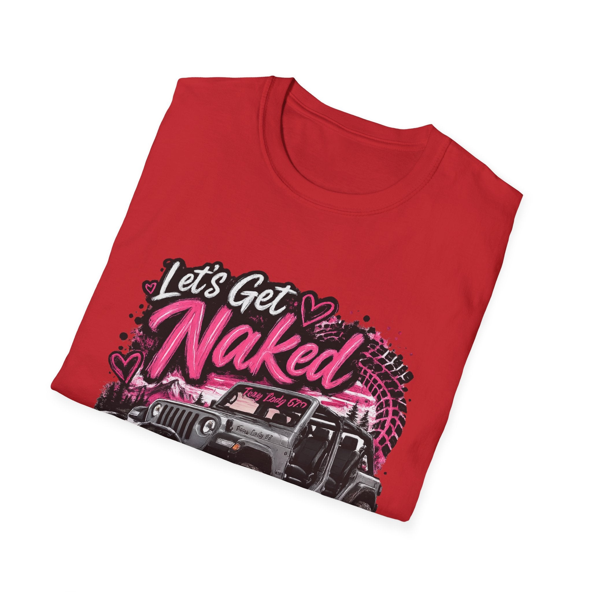 Jeep 'Let's Get Naked' Graphic T-Shirt — Funny Off-Roading Top