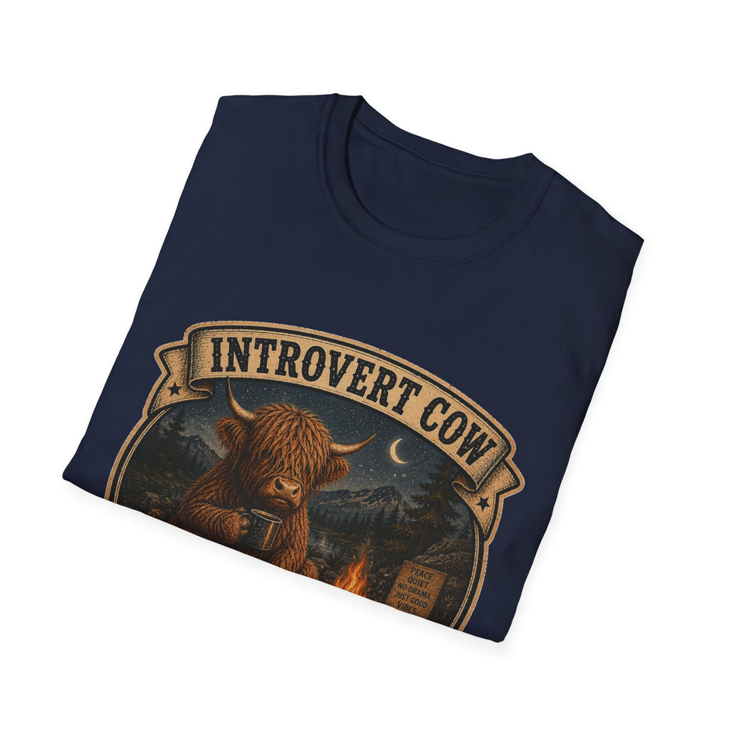 Inrovert Highland Cow Unisex Softstyle T-Shirt