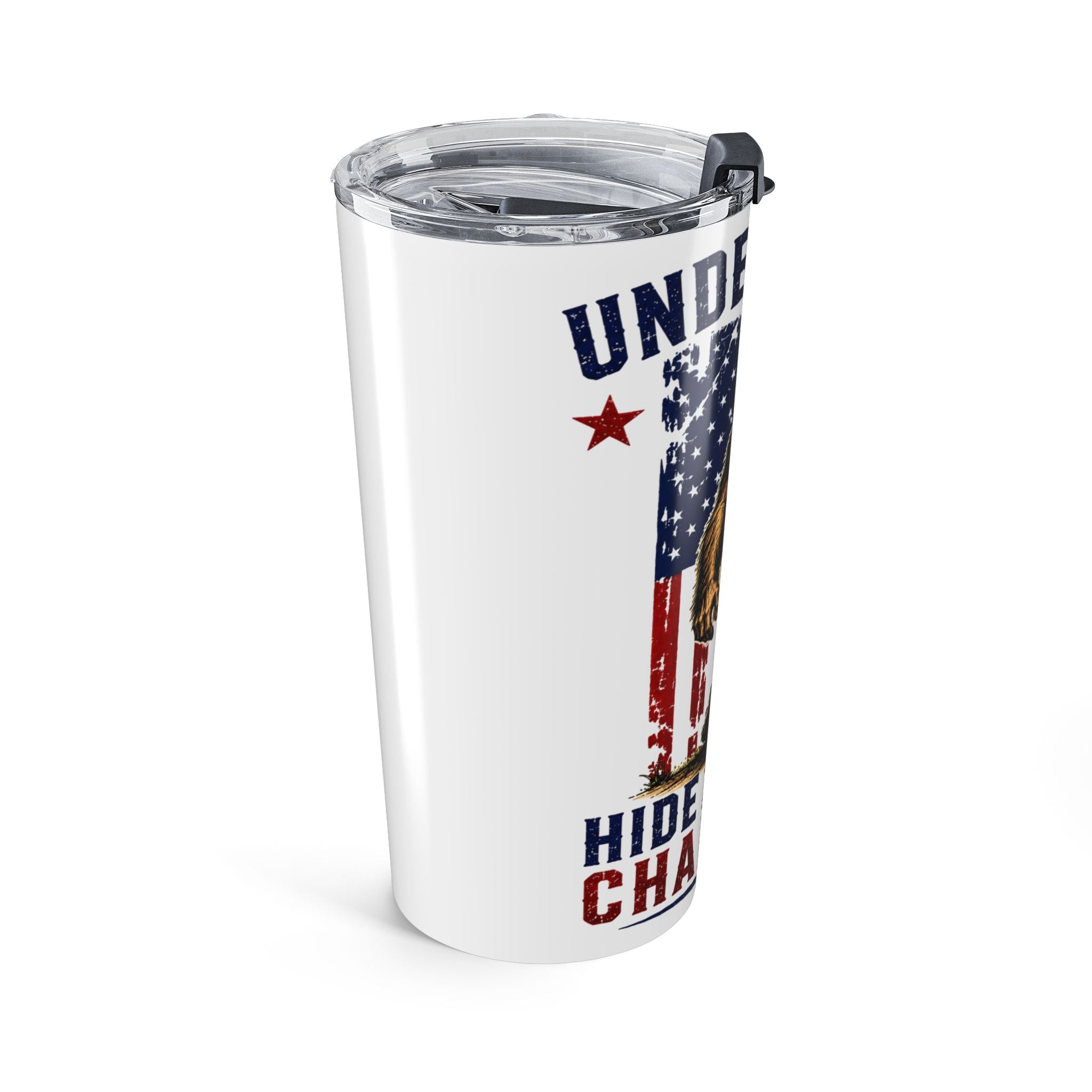 Undefeated Hide and Seek Champion 4th of July Bigfoot Tumbler 20oz
