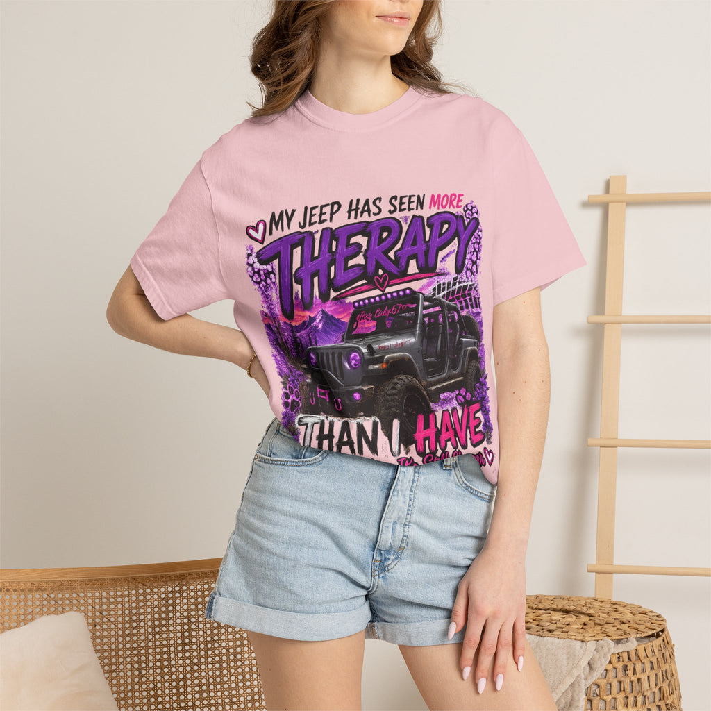 Jeep Therapy T-Shirt — My Jeep Has Seen More Therapy Than I Have Off-Road Tee
