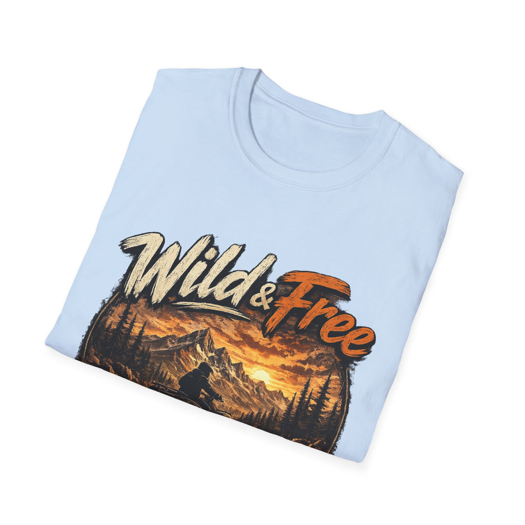 Wild & Free Mountain T-Shirt — 'The Best Roads Aren't Roads At All' Adventure Tee