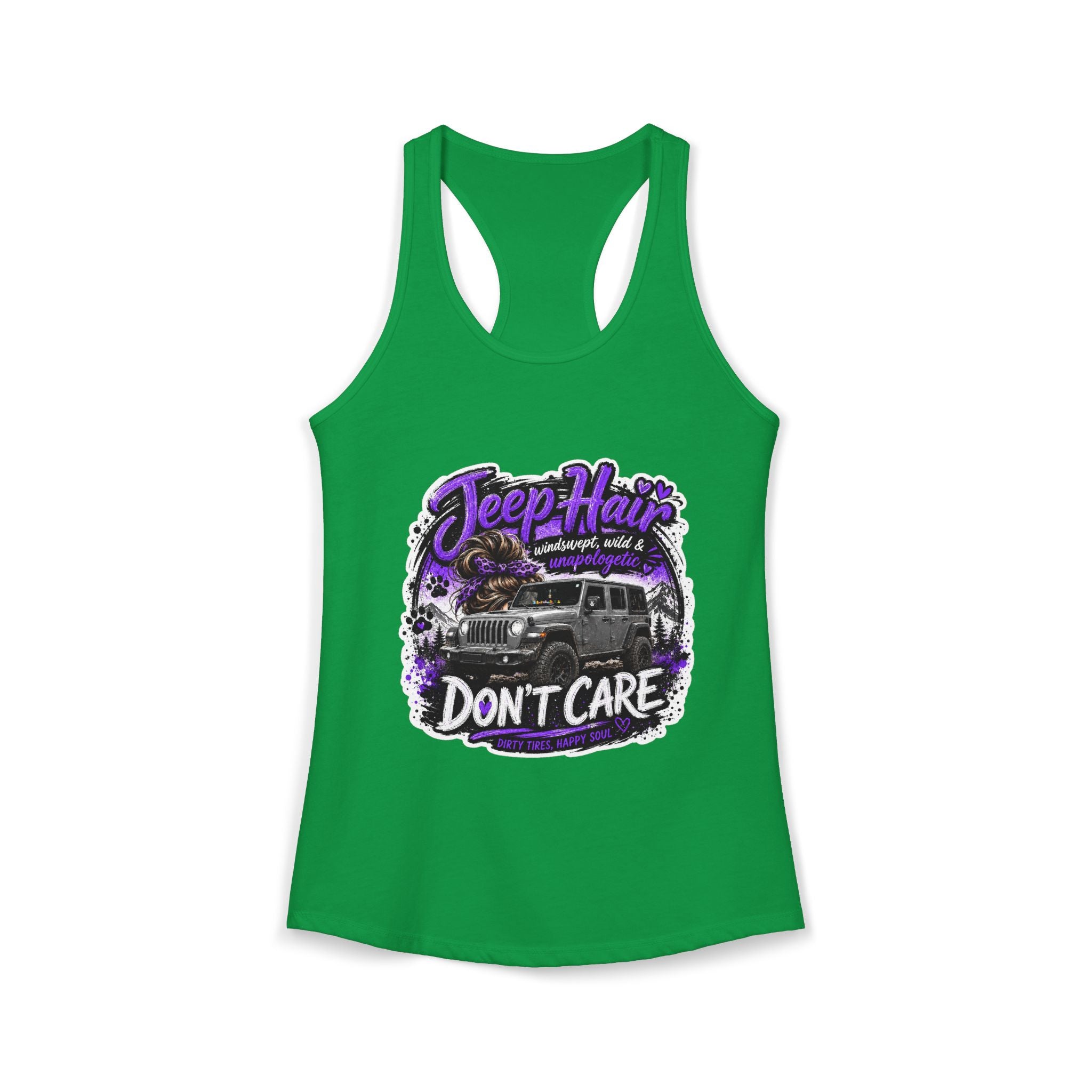 Jeep Hair Don't Care Jeep Women's Ideal Racerback Tank