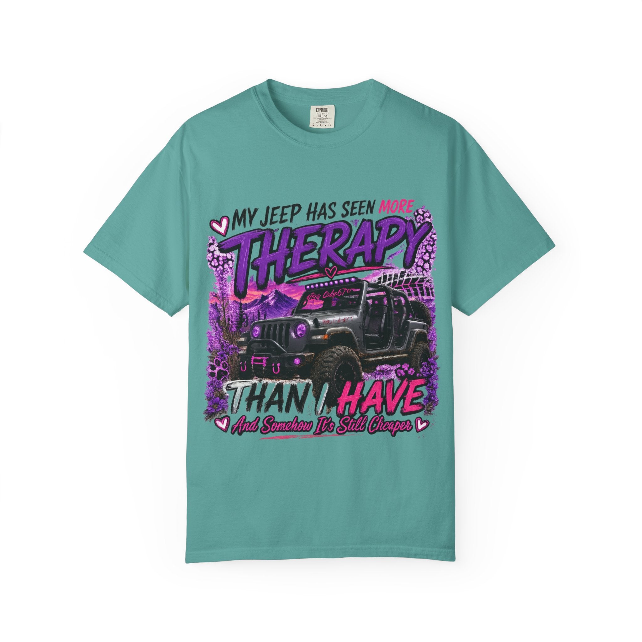 Jeep Therapy T-Shirt — My Jeep Has Seen More Therapy Than I Have Off-Road Tee