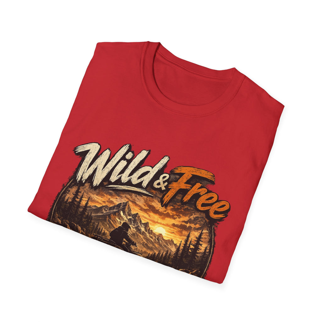 Wild & Free Mountain T-Shirt — 'The Best Roads Aren't Roads At All' Adventure Tee