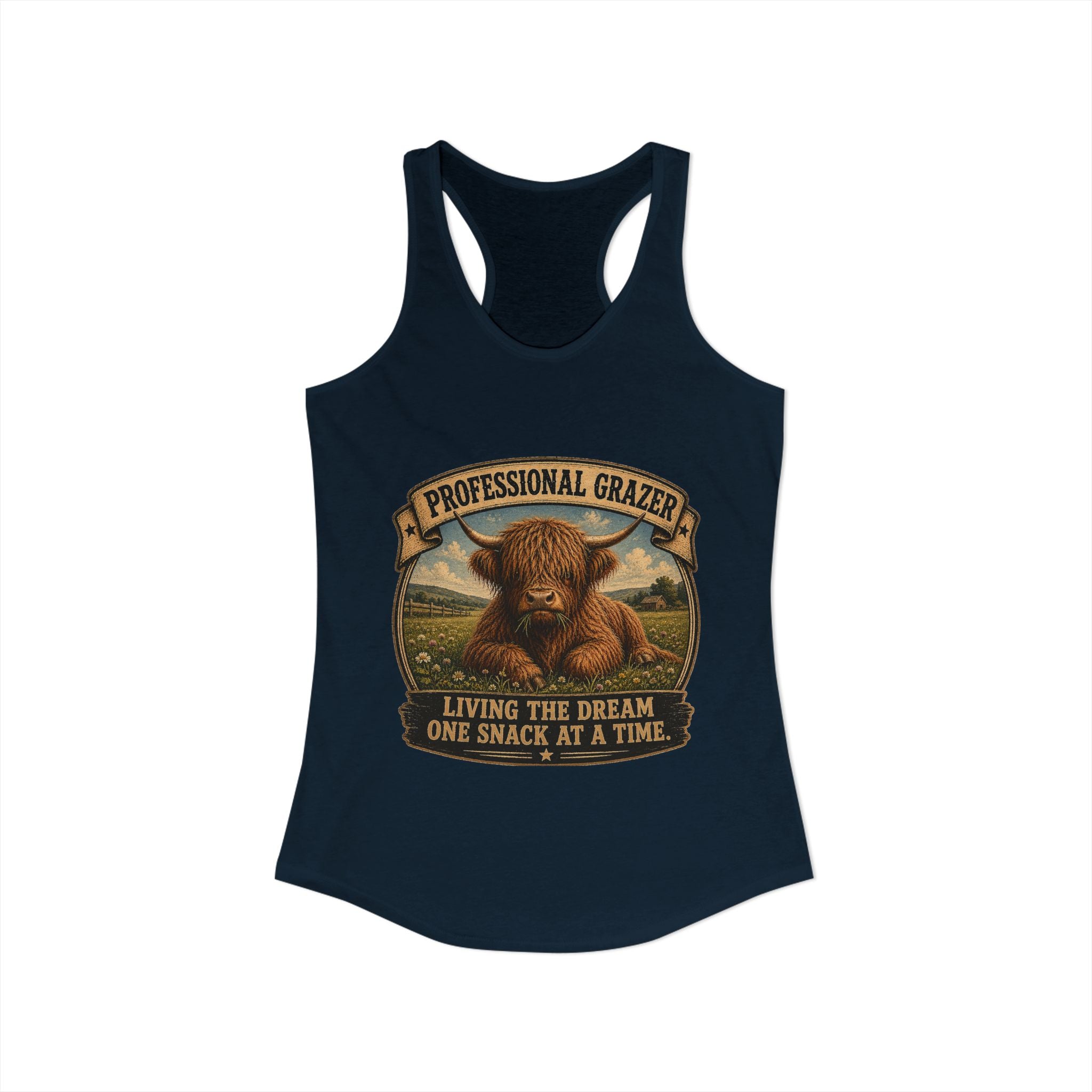 Professional Gazer Highland Cow Women's Ideal Racerback Tank