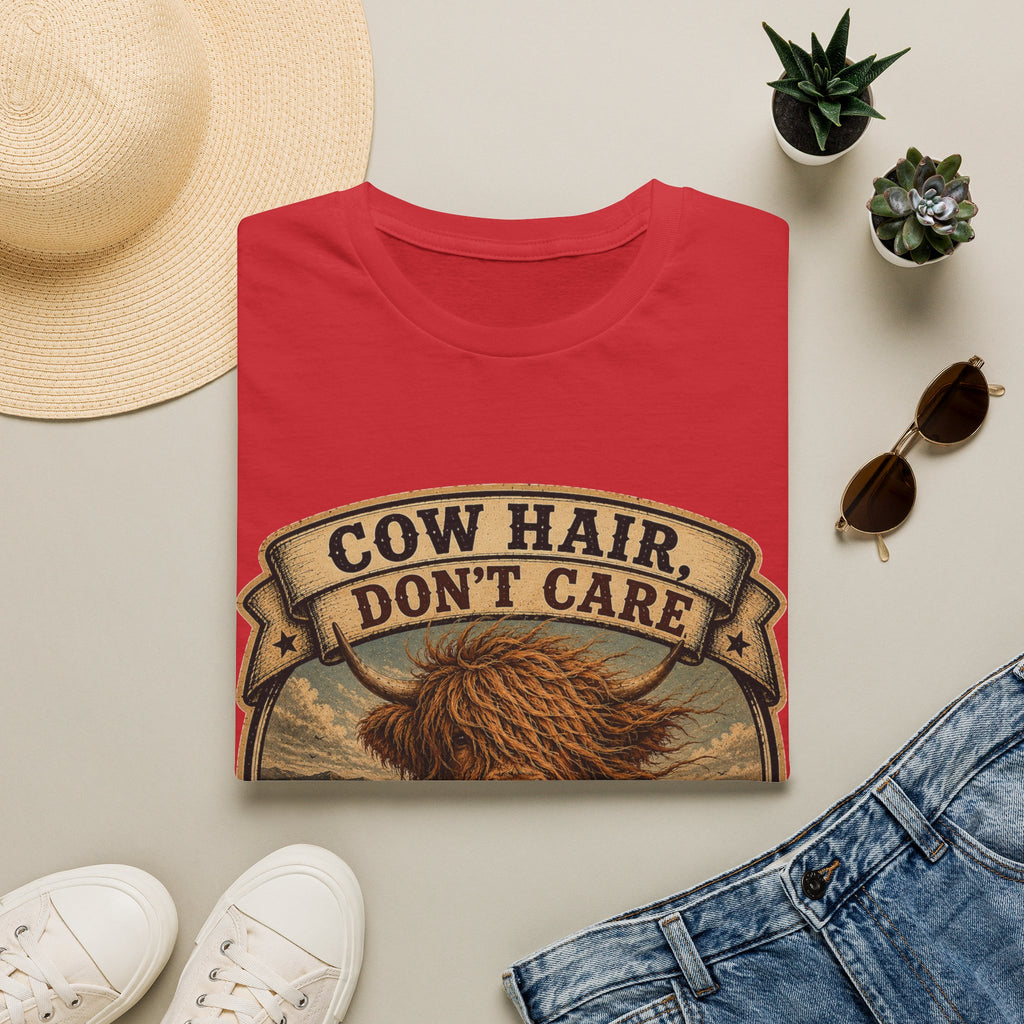 Cow Hair Don't Care Highland Cow - Unisex Softstyle T-Shirt