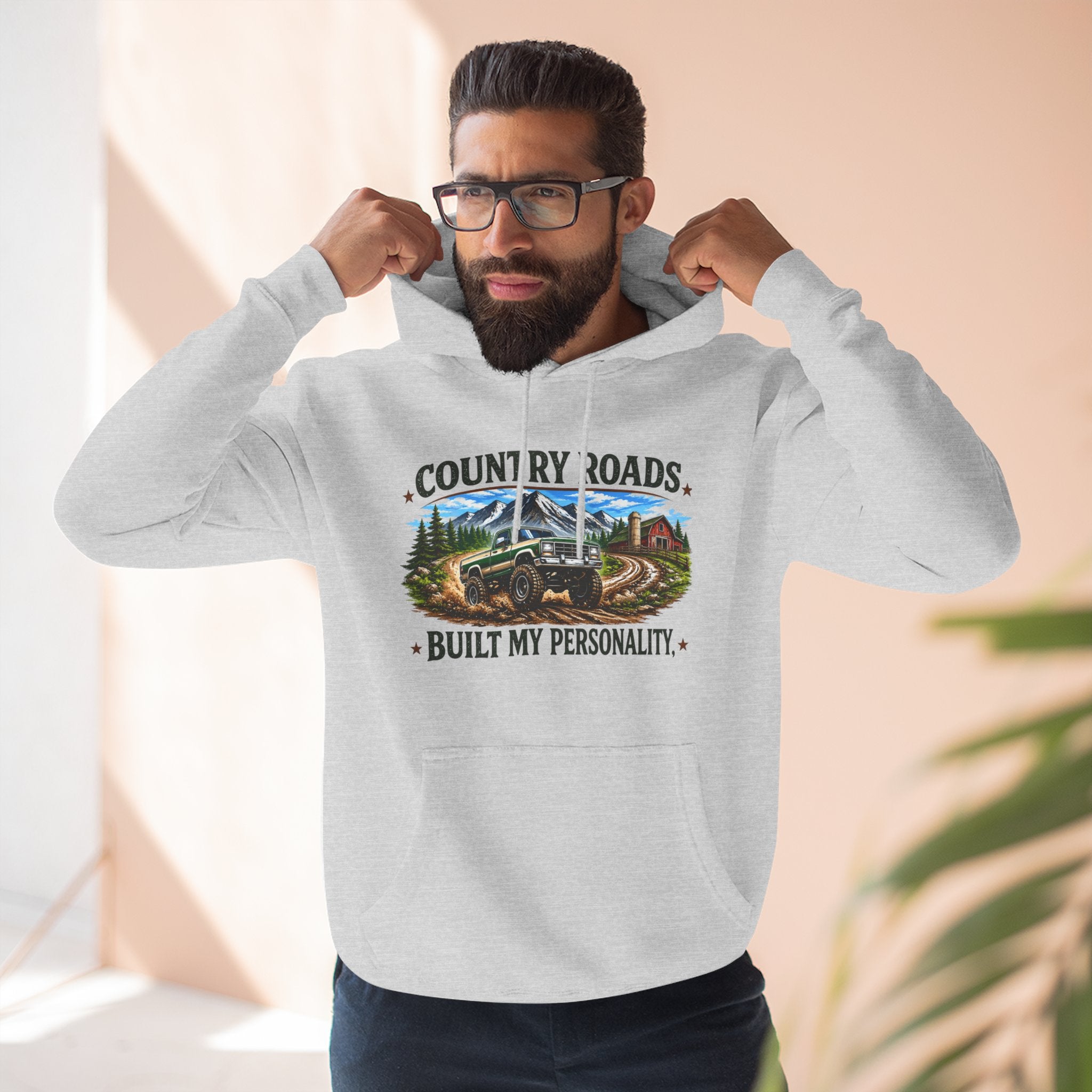 Country Roads Truck Three-Panel Fleece Hoodie