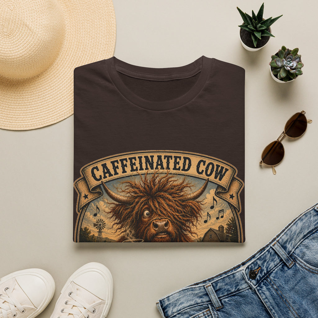 Caffeinated Cow Unisex Softstyle T-Shirt