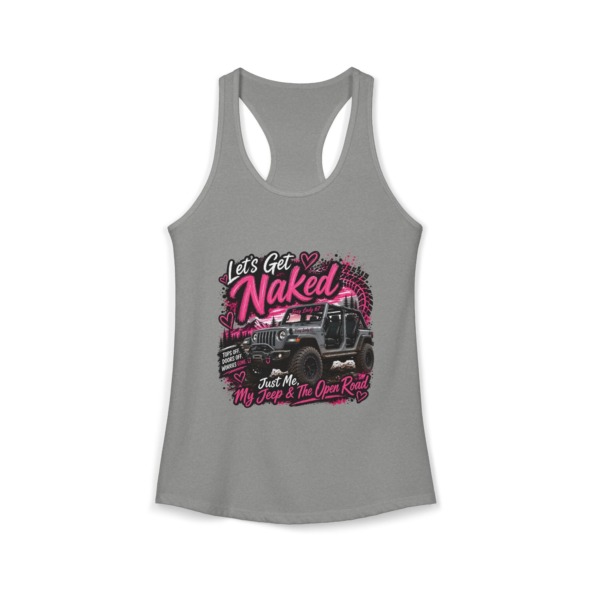 Let's Get Naked Jeep Women's Ideal Racerback Tank