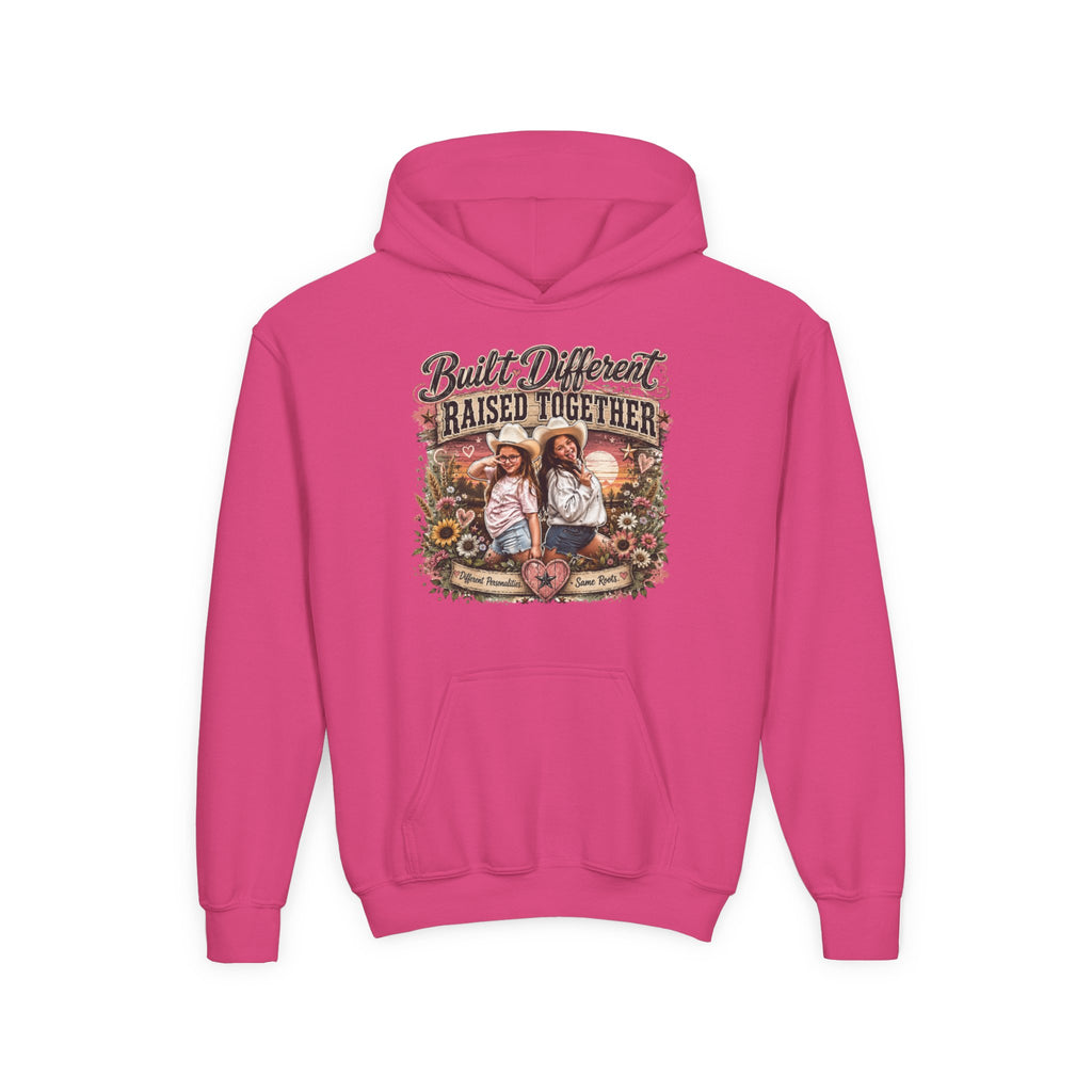 Built Different Raised Together Youth Heavy Blend Hooded Sweatshirt