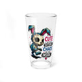 "Cute on the Outside, Chaos on the Inside" Skull Bunny Design — 16oz Mixing Glass