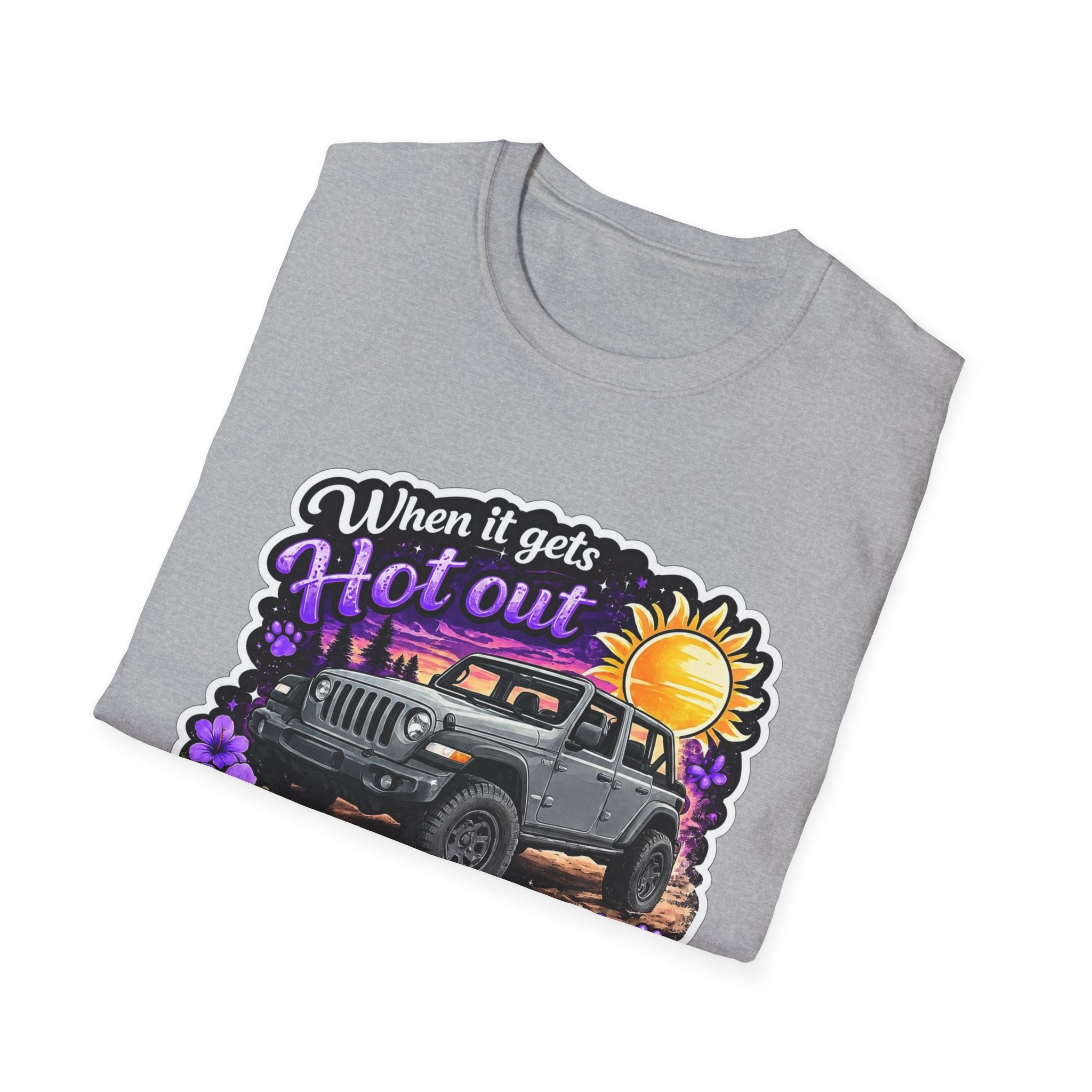 When It Gets Hot (Purple) Unisex Softstyle T-Shirt
