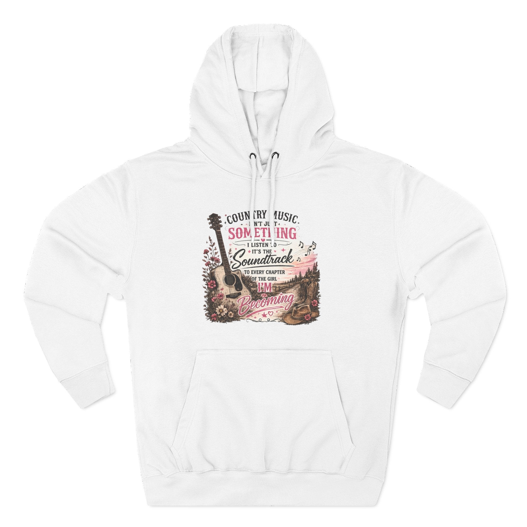 Country Music Soundtrack Hoodie — Vintage Guitar Scenic Graphic