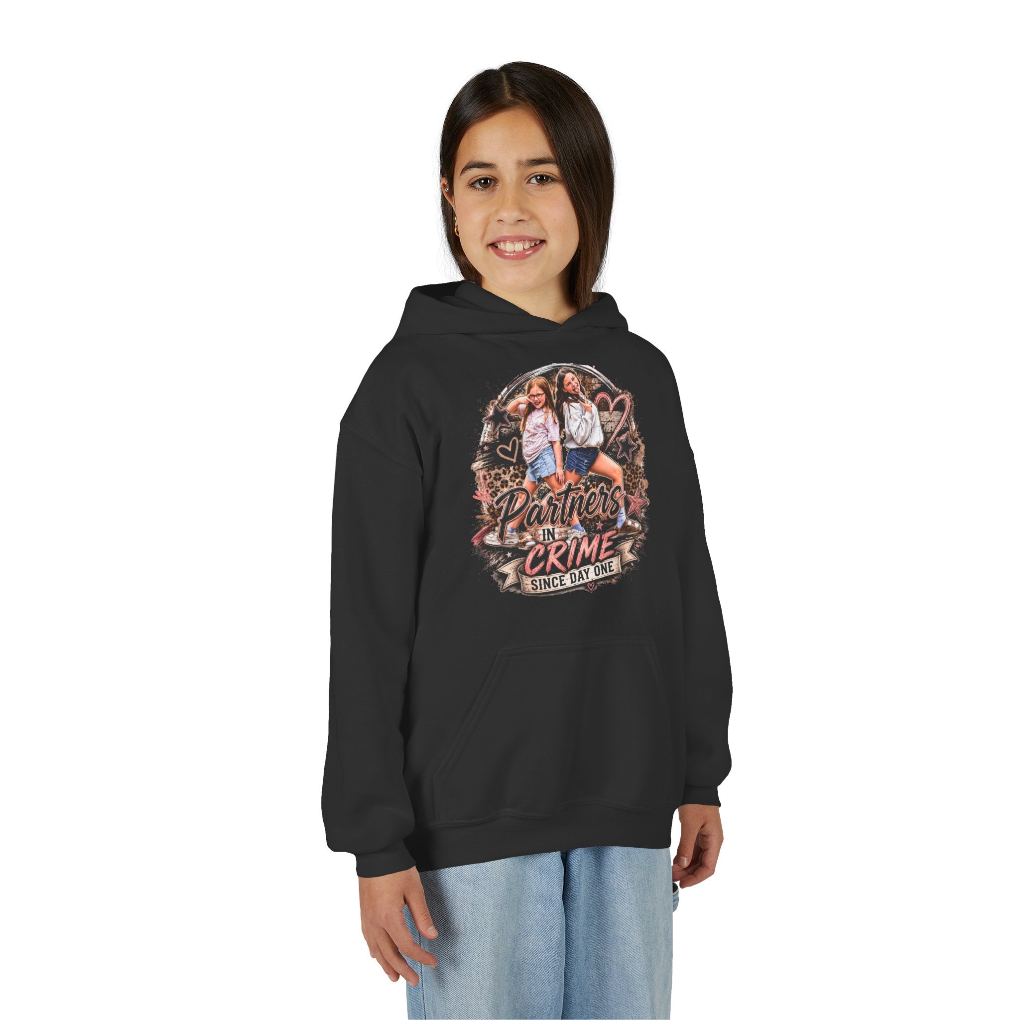 "Partners in Crime Since Day One" Best Friend Matching Sweatshirt — Youth Hoodie