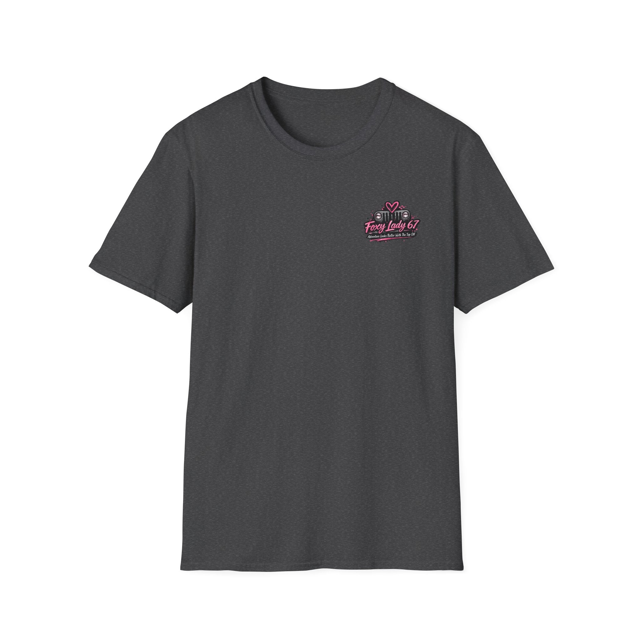 Lets Get Naked Jeep (design on front and back) Softstyle T-Shirt