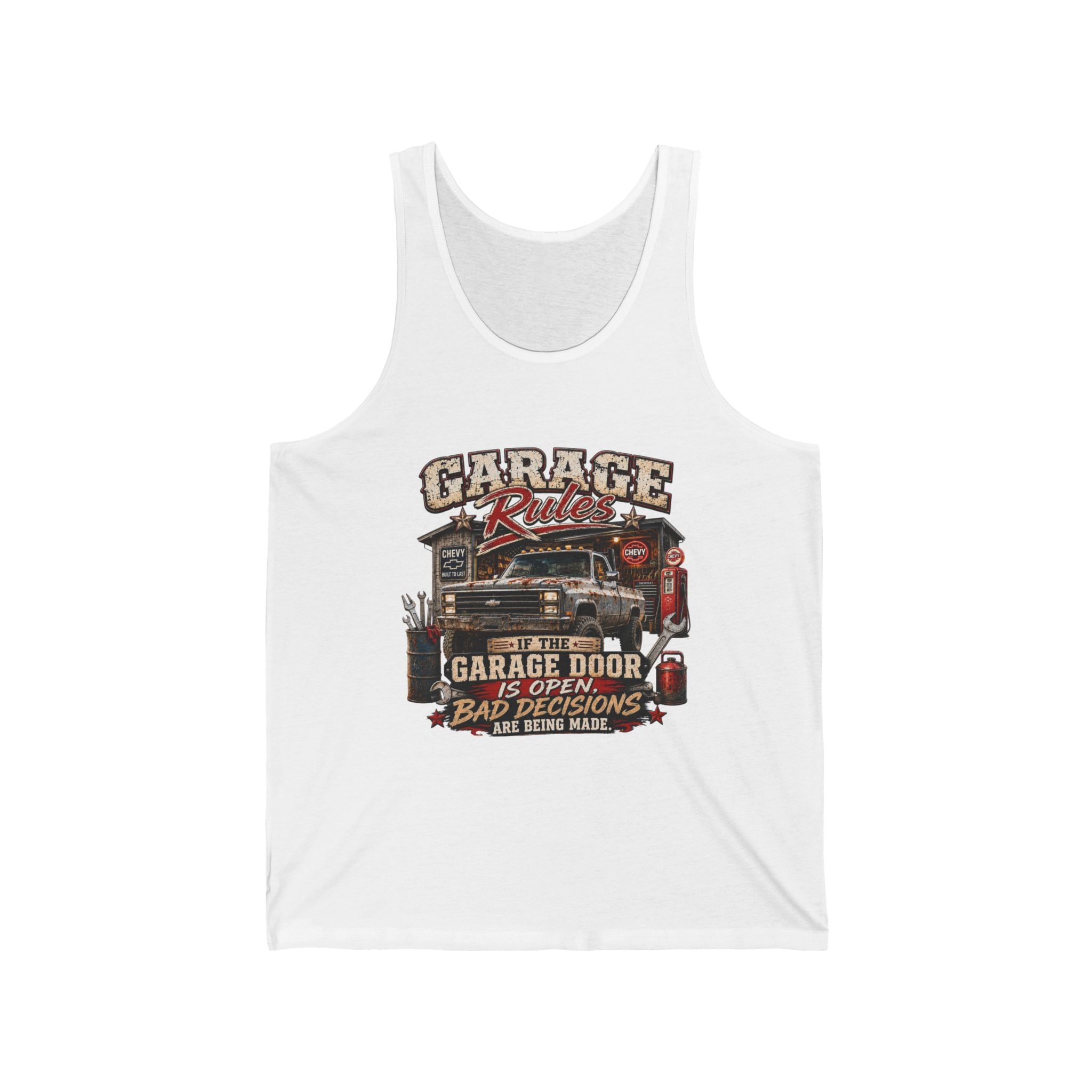 Garage Rules Chevy Truck Jersey Tank