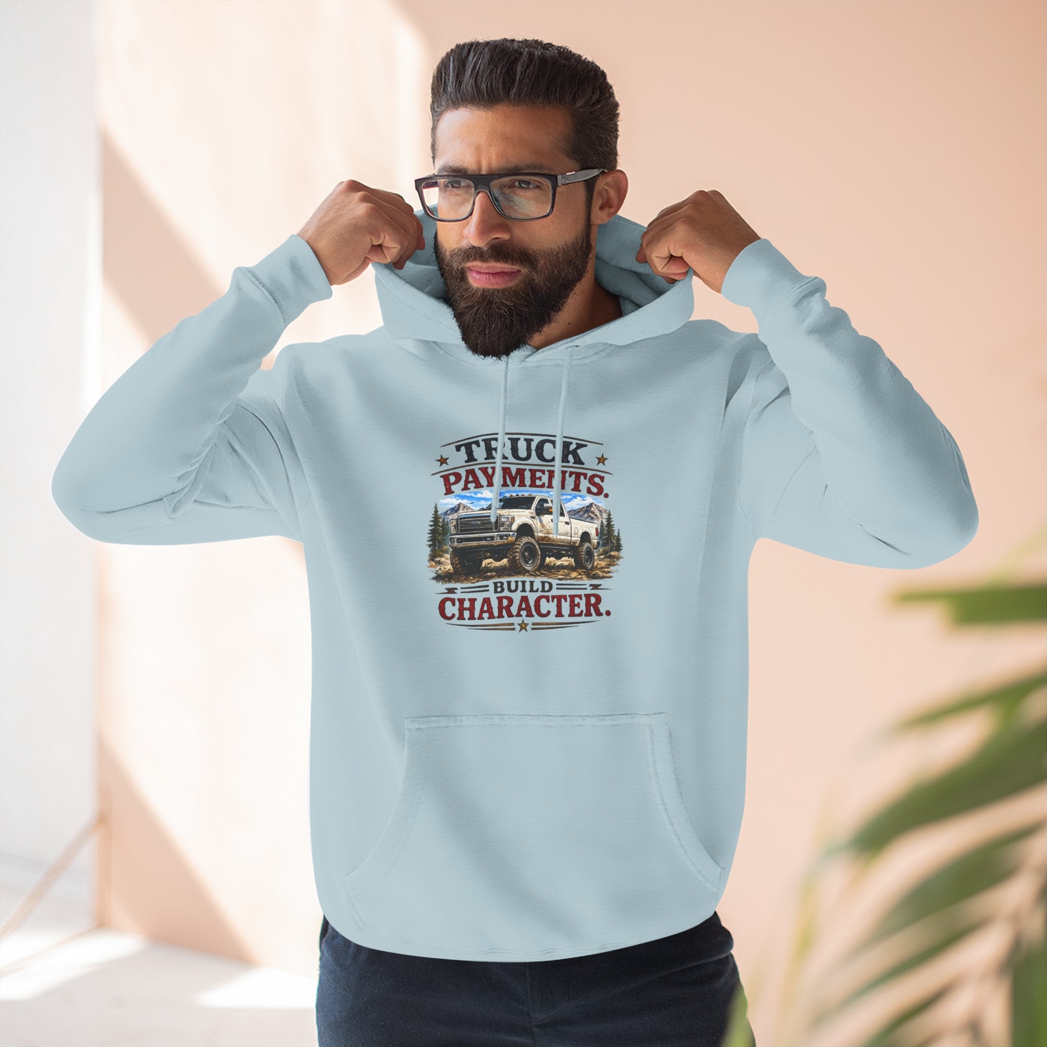 Three-Panel Fleece Hoodie
