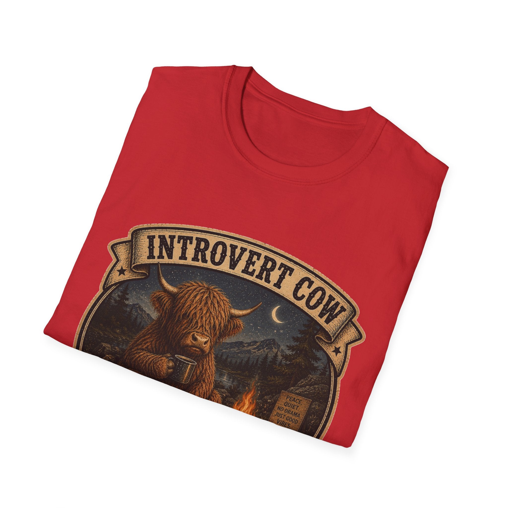 Inrovert Highland Cow Unisex Softstyle T-Shirt