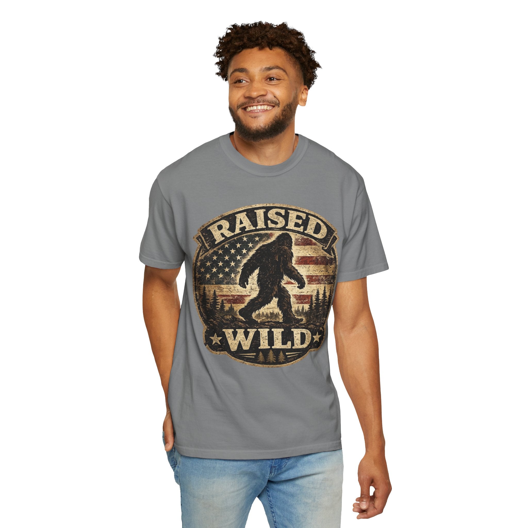 Raised Wild Bigfoot T-shirt