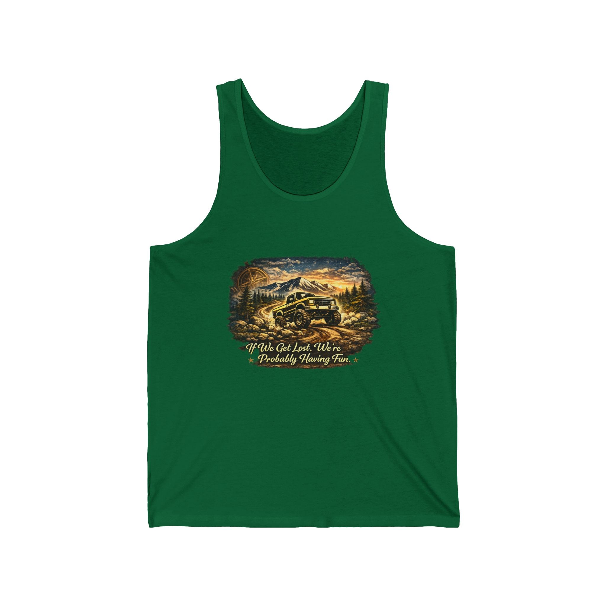 "Let's Get Lost" Adventure Graphic Tank — Vintage Camper Tank Top