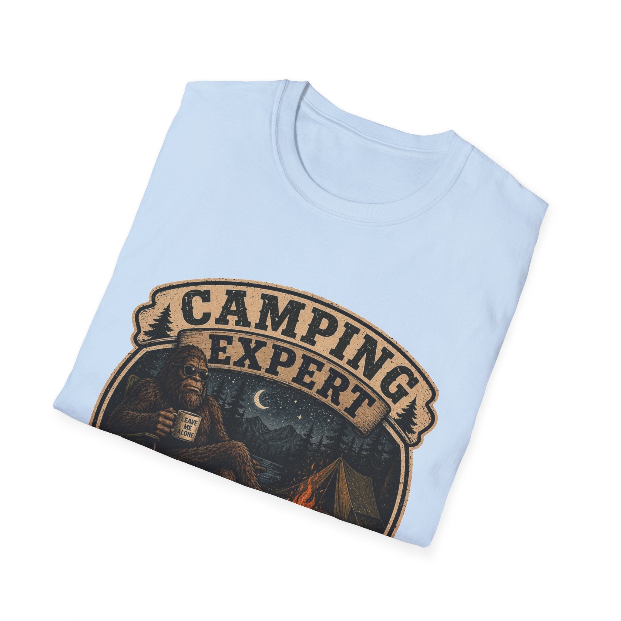 Camping Expert T-Shirt — “I Came. I Saw. I Avoided Everyone.” Outdoorsy Campfire Tee