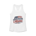 American Mama Women's Ideal Racerback Tank — Patriotic Flag Mom Racerback Tankfor Mother’s Day & 4th of July