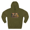 Bigfoot Forest Hoodie - "More Than Traffic Reports" Retro Sasquatch Graphic Hoodie