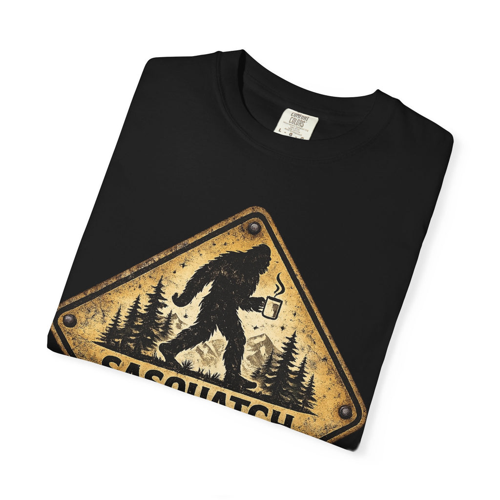 Sasquatch Crossing T-Shirt — Vintage Bigfoot Warning Sign Tee