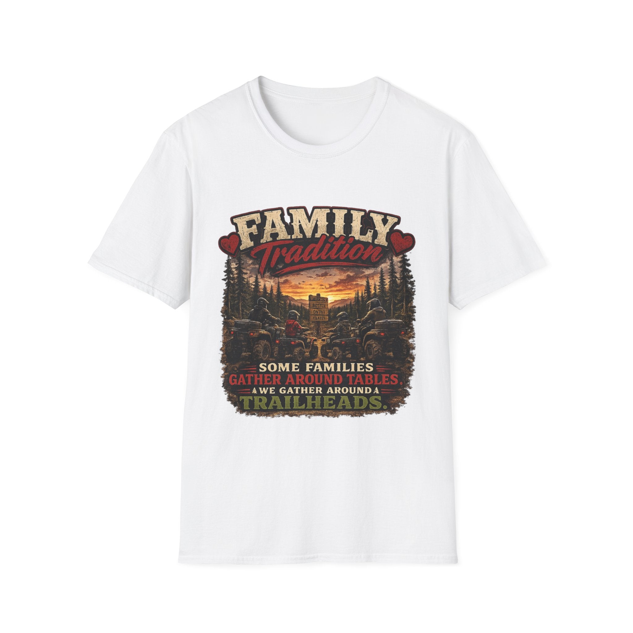 Family Tradition T-Shirt — Vintage Cabin Sunset Graphic Tee