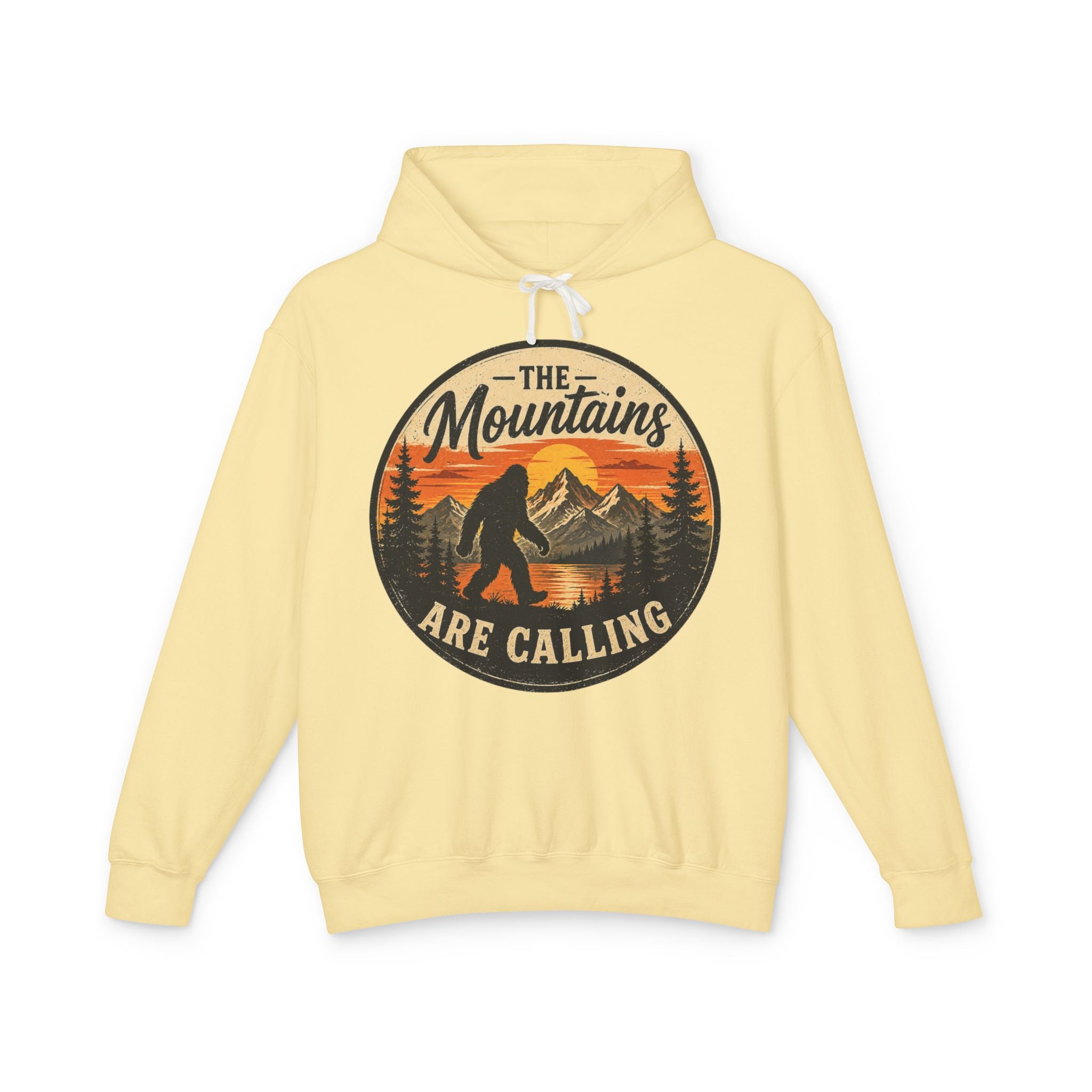 The Mountains Are Calling Hoodie — Outdoor Adventure Graphic Hooded Sweatshirt