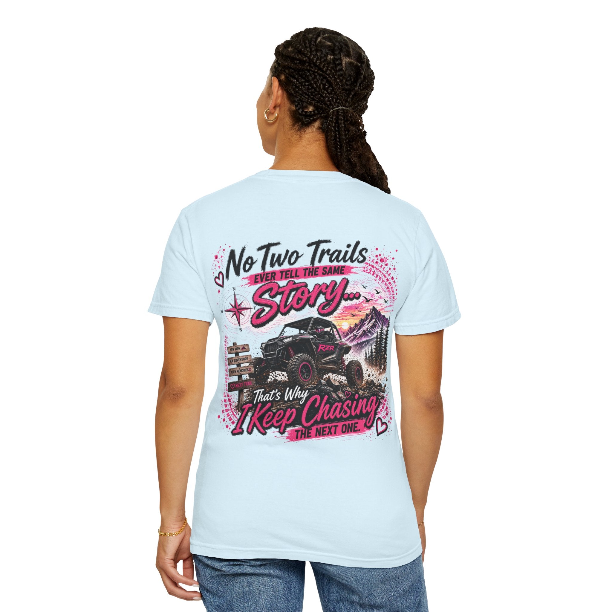 Off-Road Adventure T-Shirt — "No Two Trails Ever Tell the Same Story" Graphic Tee