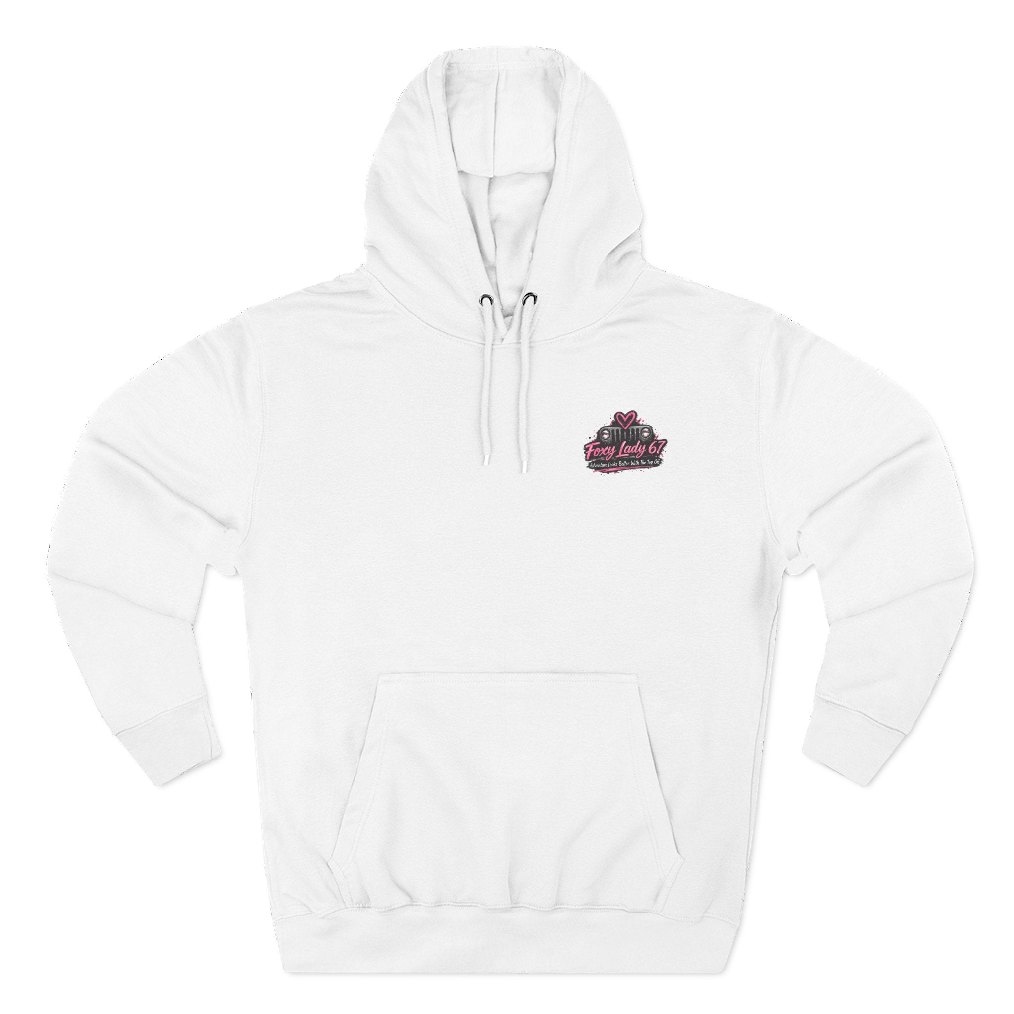Let's Get Naked Jeep (design on front and back) Three-Panel Fleece Hoodie