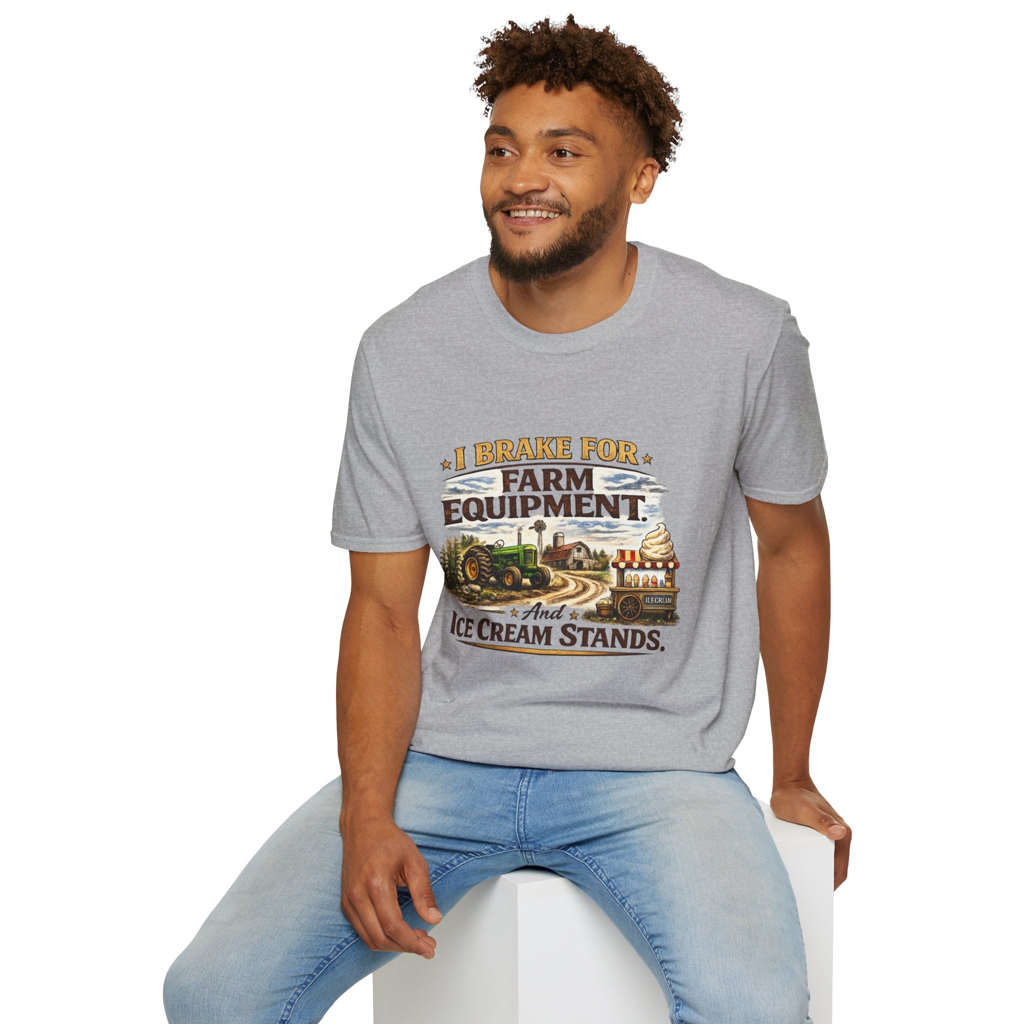 I Brake for Farm Equipment & Ice Cream Stands T-Shirt