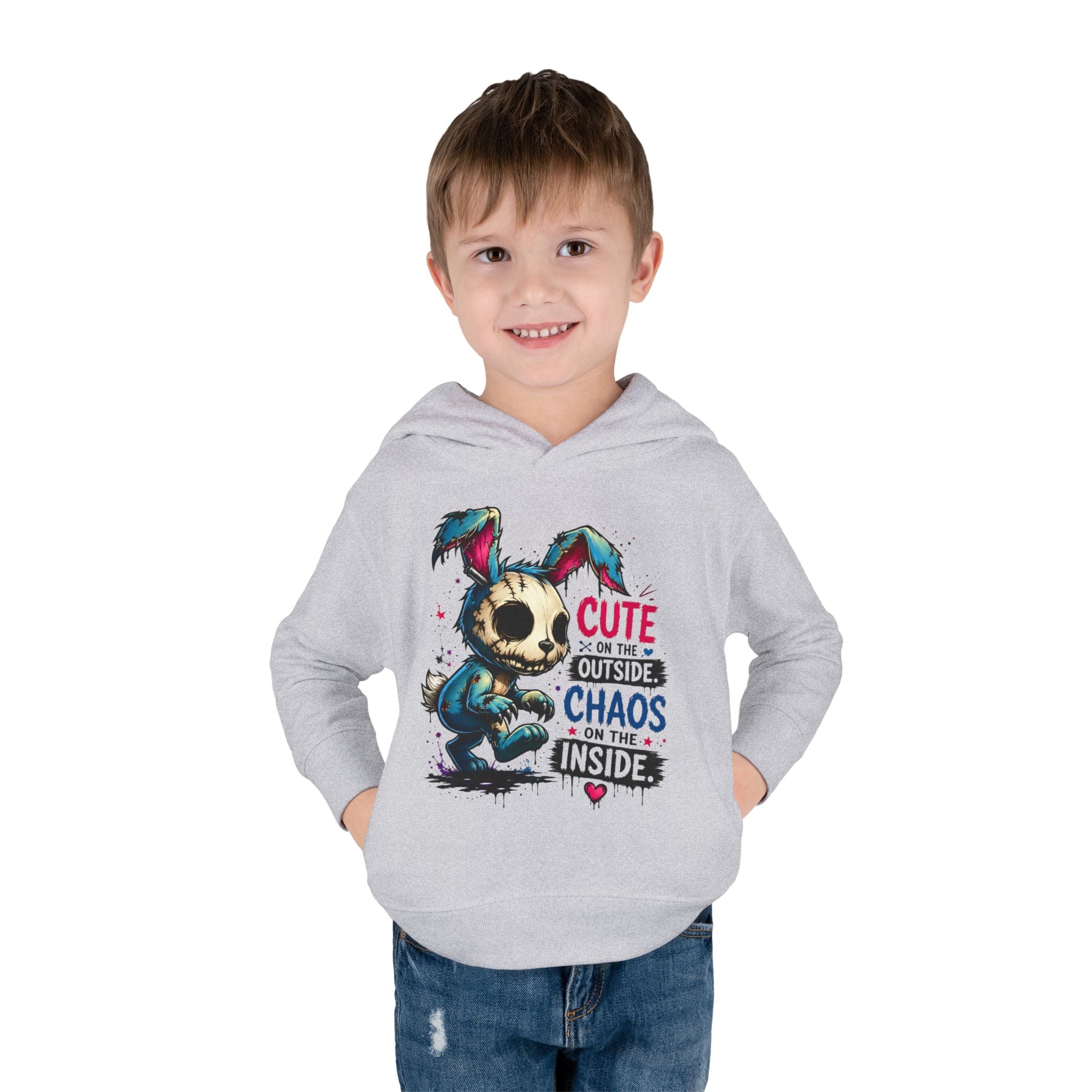 Cute on the outside Choas on the inside Toddler Pullover Fleece Hoodie