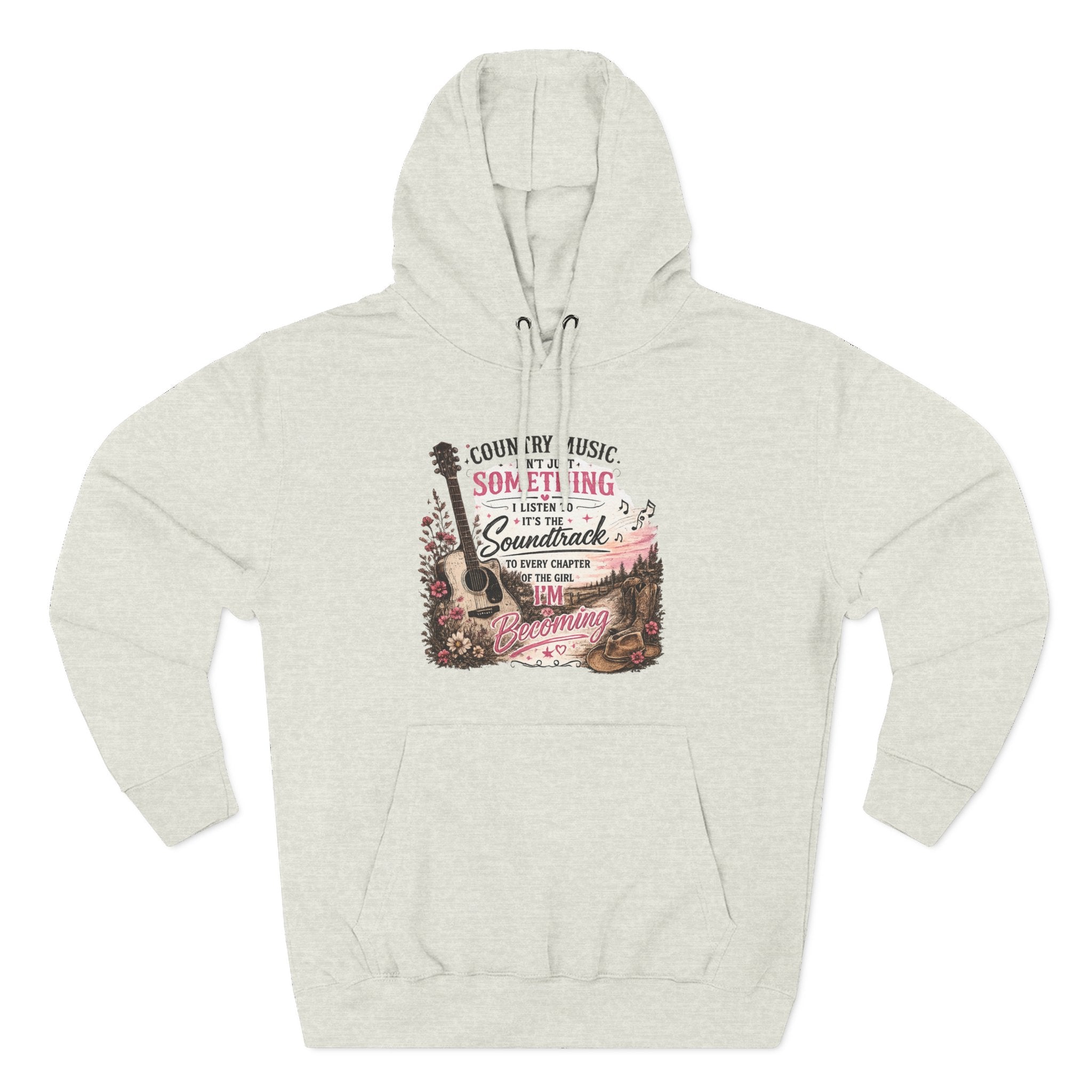 Country Music Soundtrack Hoodie — Vintage Guitar Scenic Graphic
