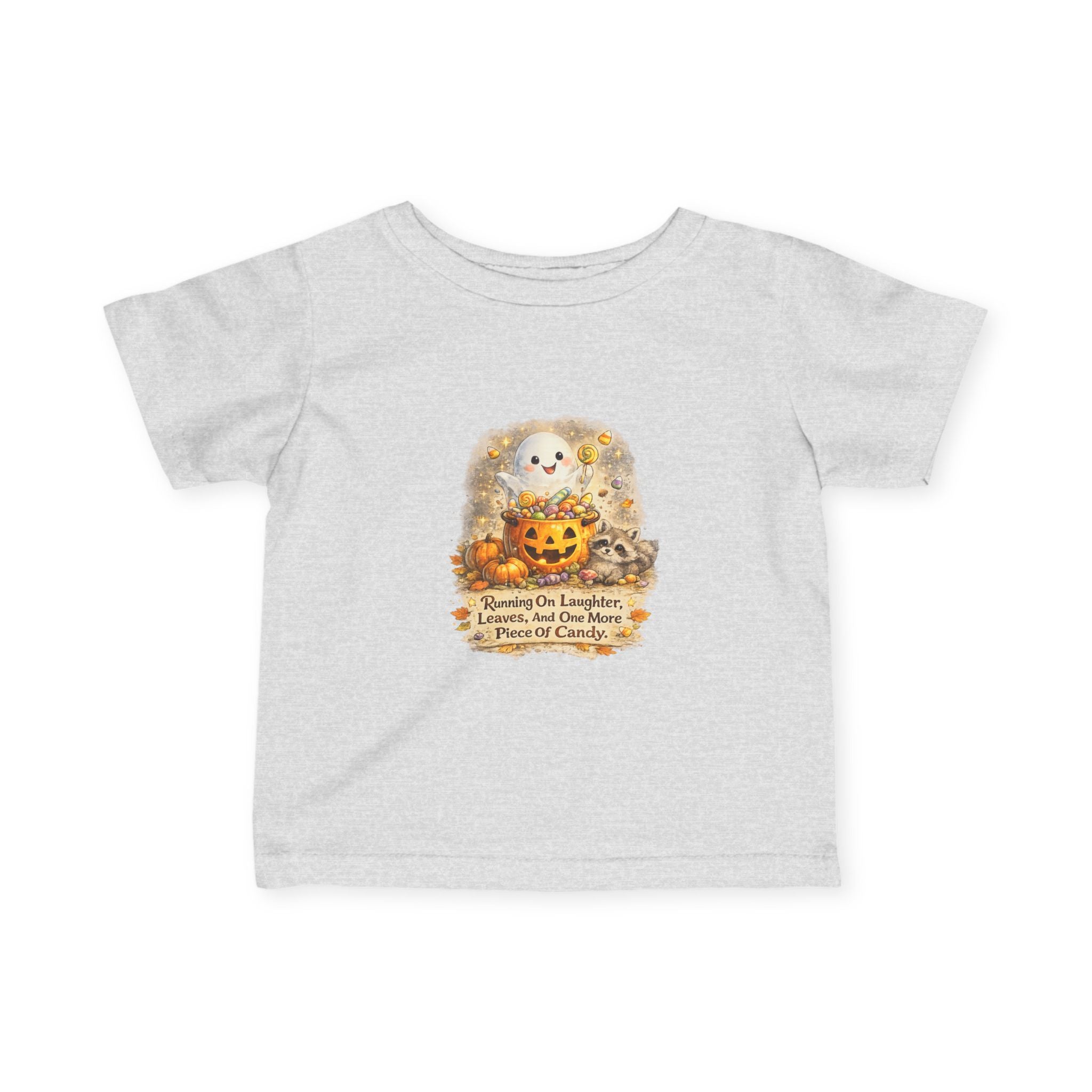 Cute Pumpkin & ‘Sharing Our Laughter…Peace Of Candy’ Baby T-Shirt – Infant Halloween Ghost Tee