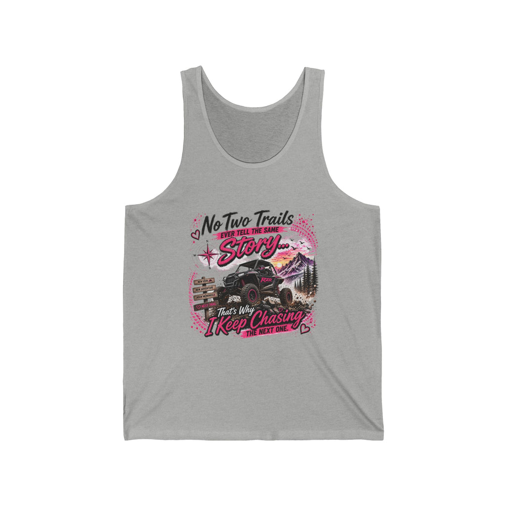 Horse Trail Riding Tank Top - "No Two Trails Story" Equestrian Tank for Riders & Horse Lovers