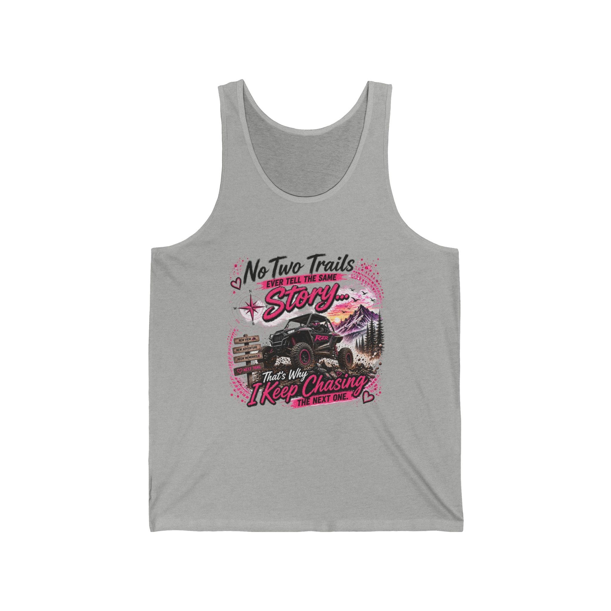 Horse Trail Riding Tank Top - "No Two Trails Story" Equestrian Tank for Riders & Horse Lovers