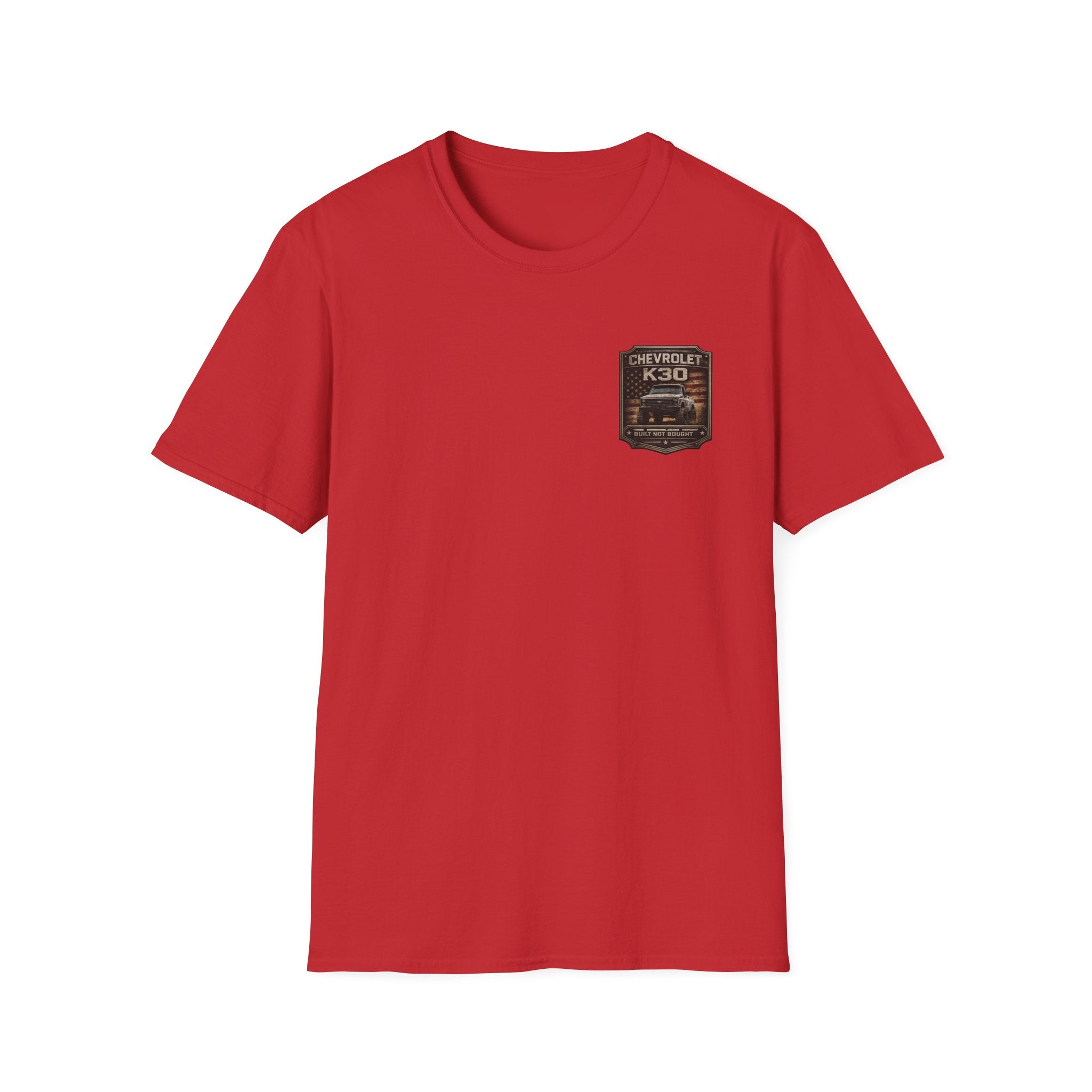 Chevy Fuel - Chevrolet K30 Vintage Badge T-Shirt — Classic Truck Emblem Pocket Tee