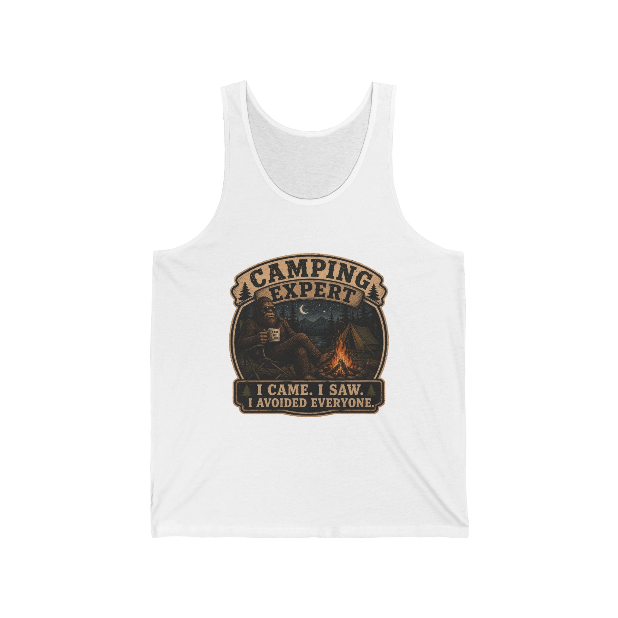 “I Came, I Saw, I Avoided Everyone” Funny Outdoor Shirt — Camping Expert Tank Top