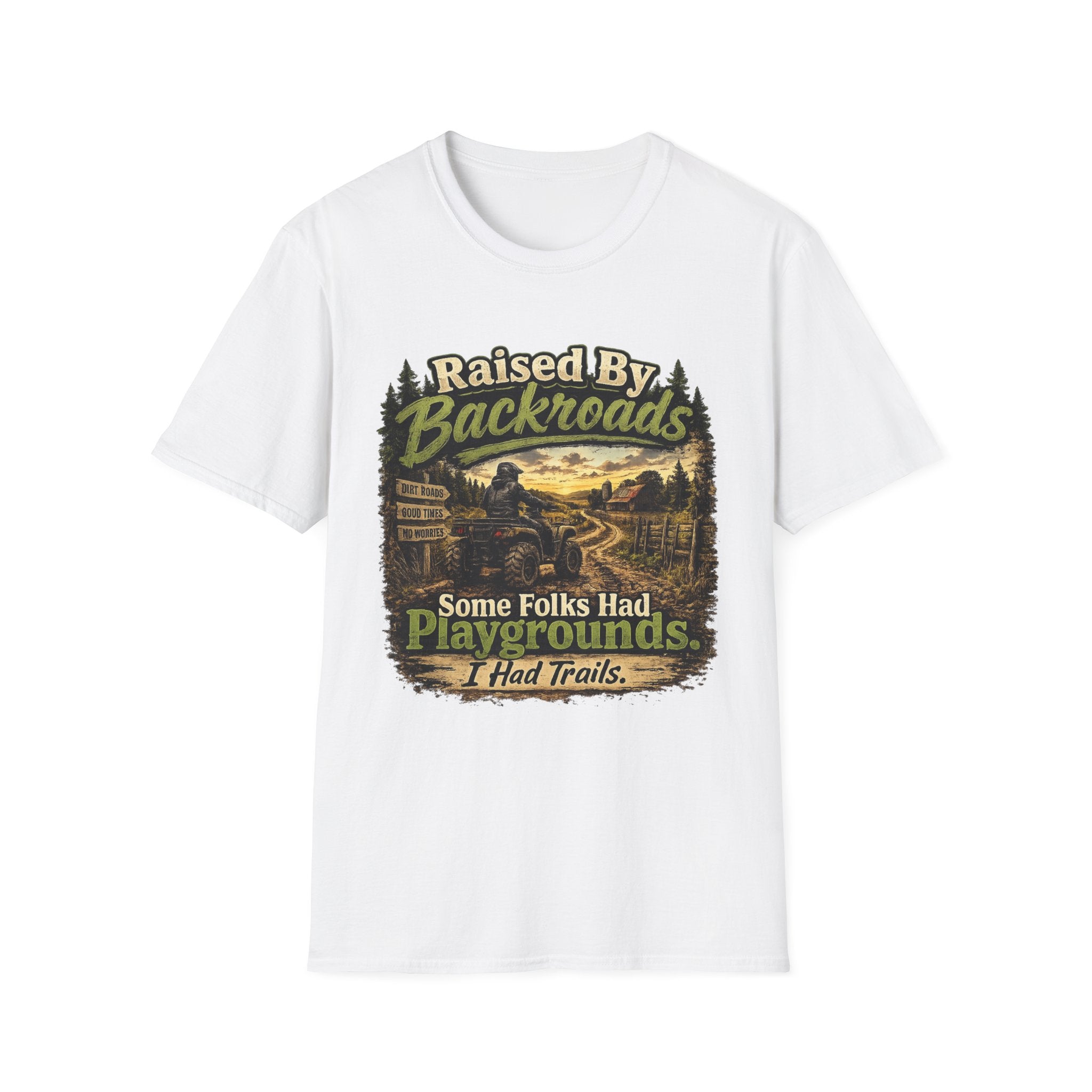 Raised By Backroads T-Shirt — Rustic Country Outdoor Graphic Tee