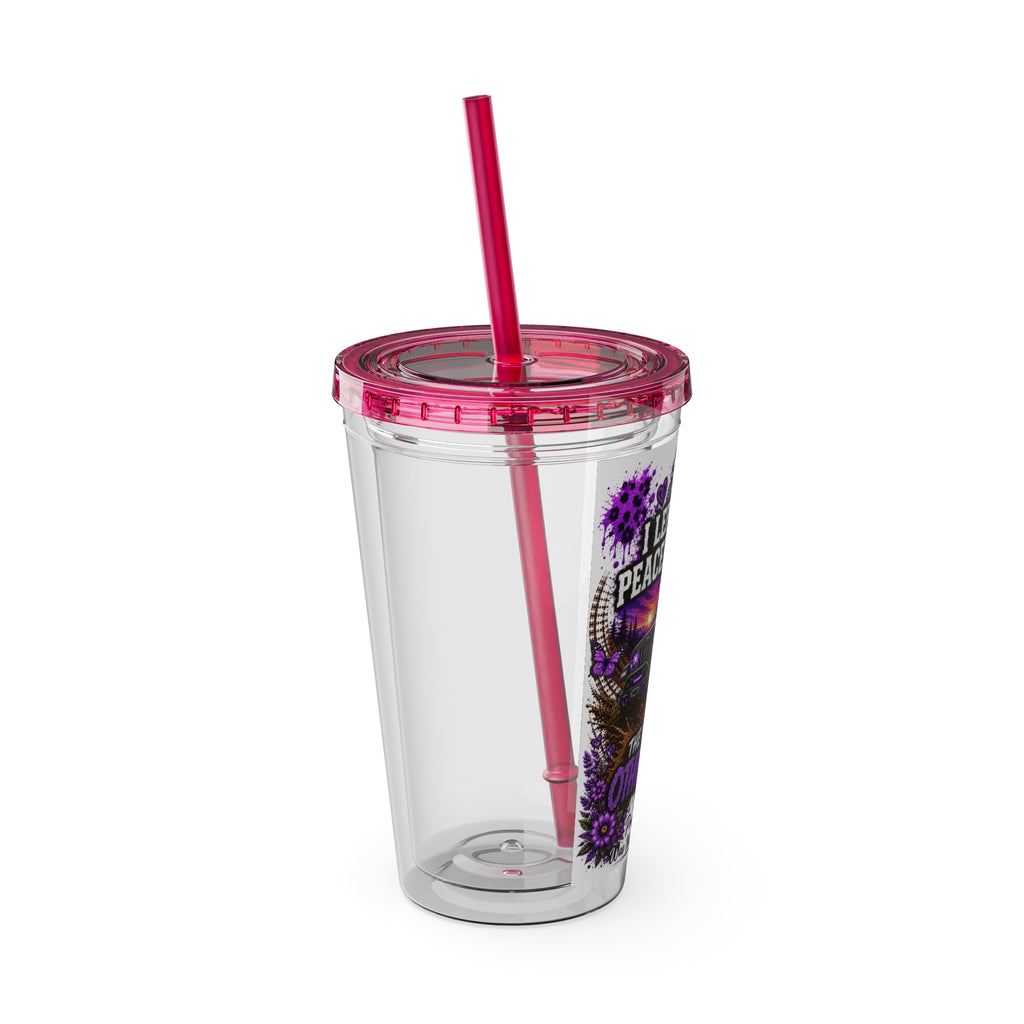 "I Left for a Peaceful Drive, The Mud Had Other Plans" Off‑Road Jeep Travel Cup — 16oz Tumbler with Straw