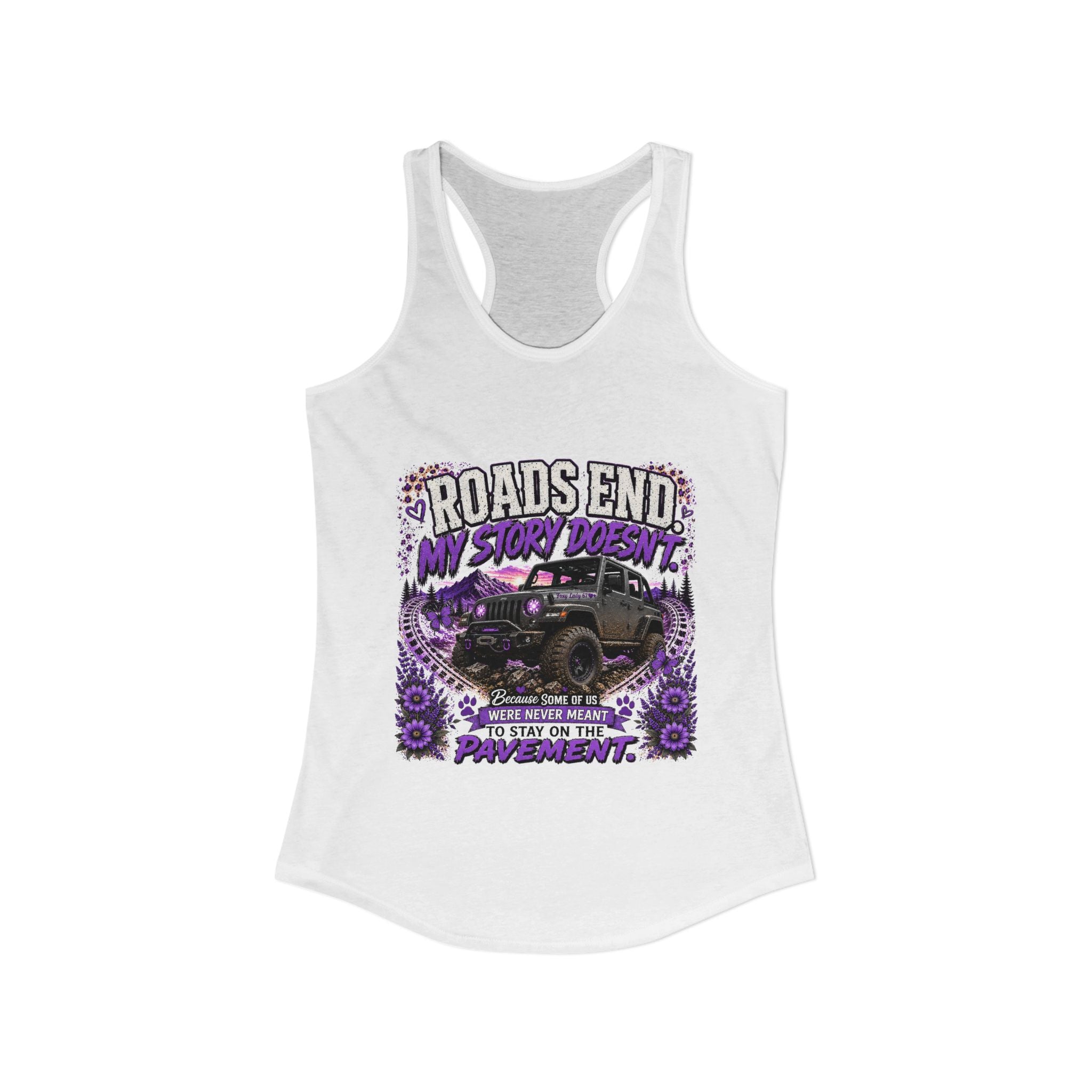 Roads End My Story Doesn't Women's Ideal Racerback Tank