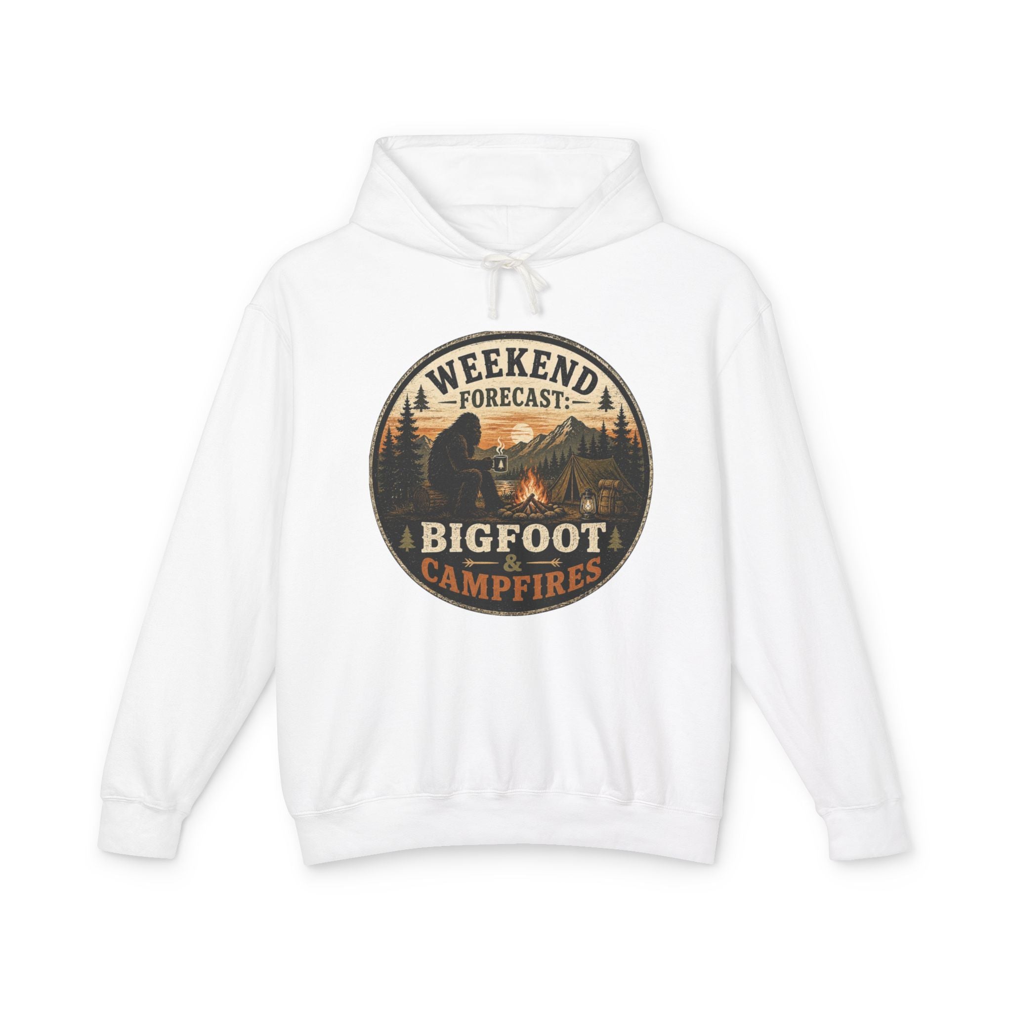 Weekend Forecast Bigfoot & Campfires Hooded Sweatshirt