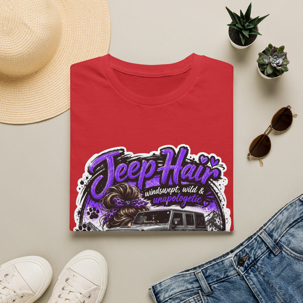 Jeep Hair Don't Care (Purple) Unisex Softstyle T-Shirt
