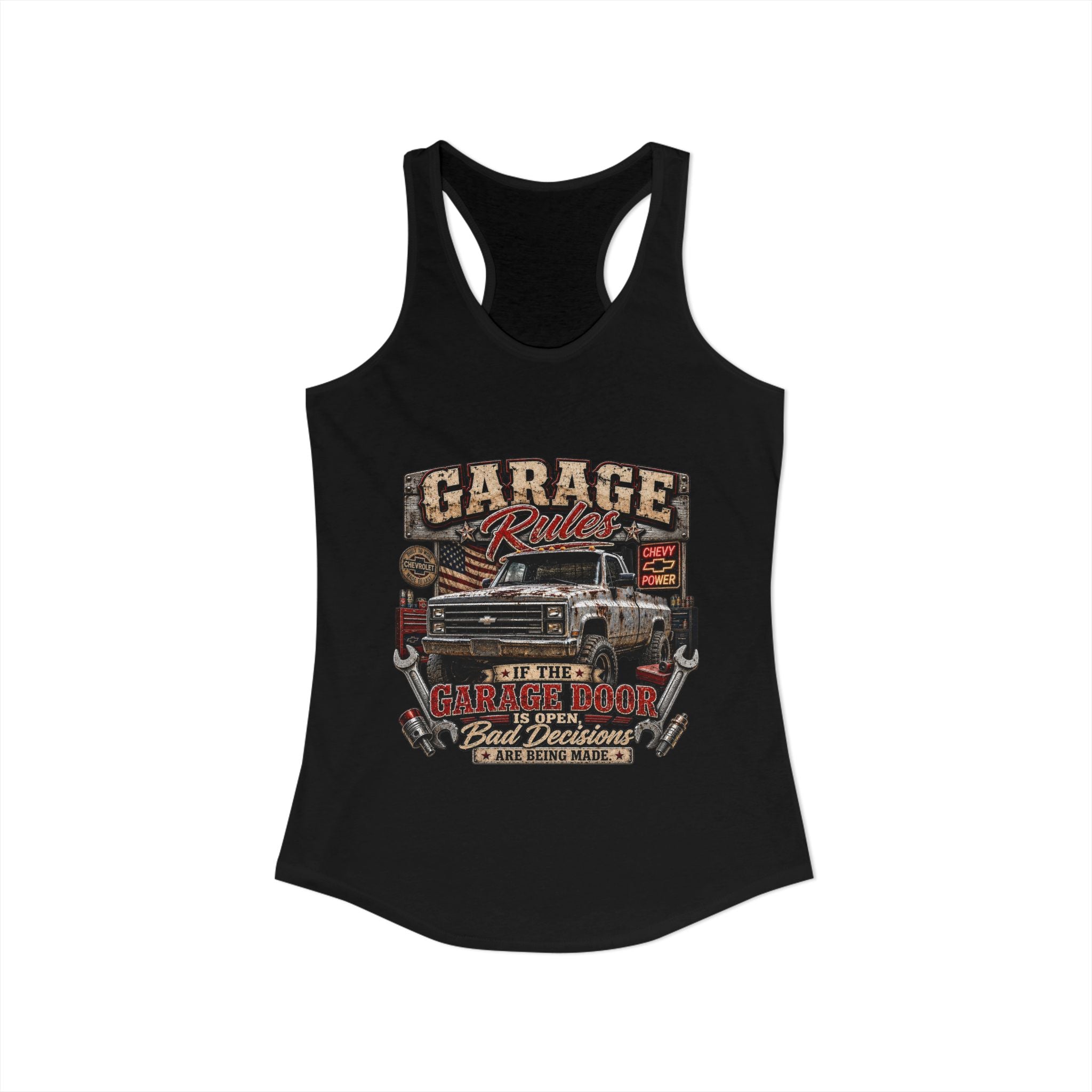Garage Rules Ideal Racerback Tank